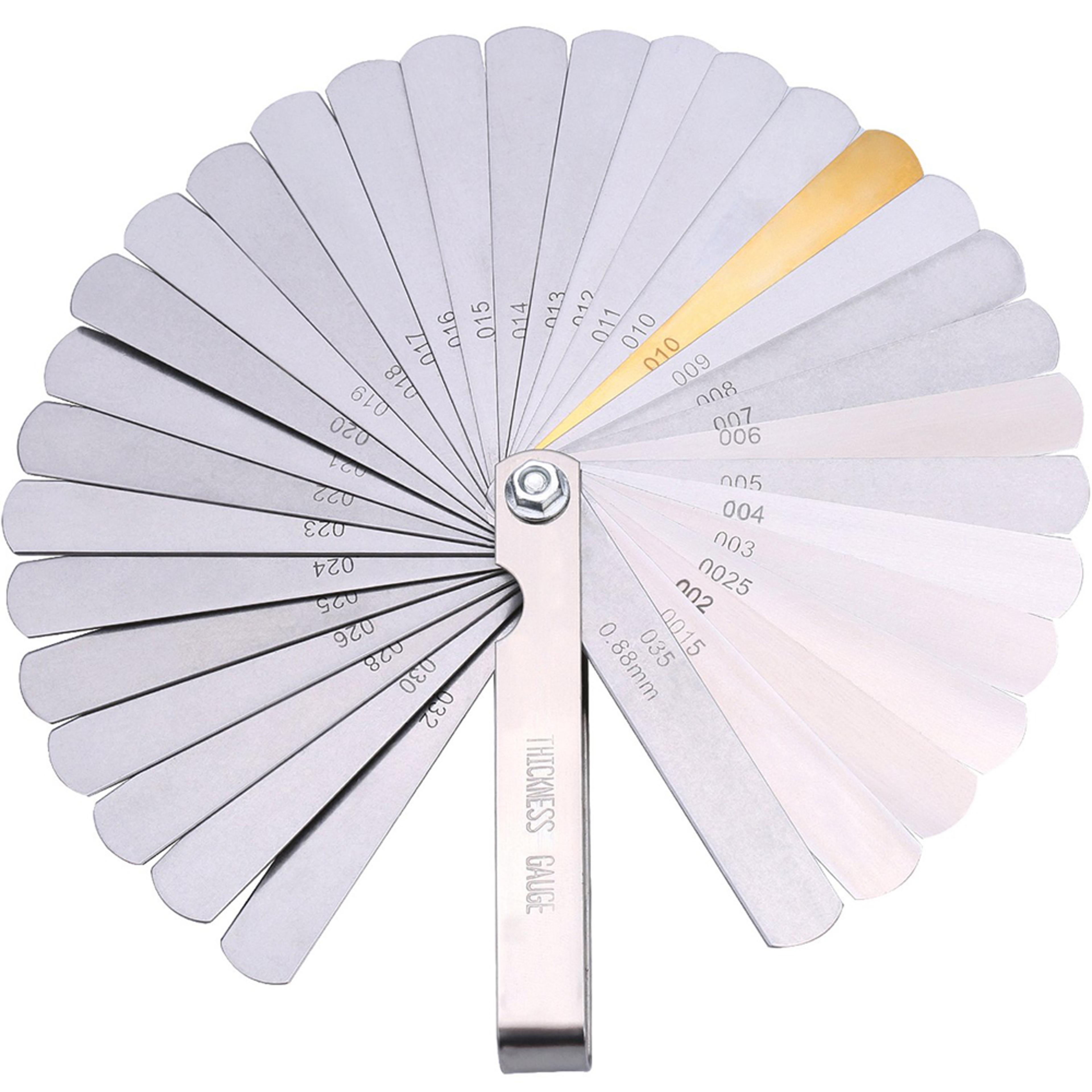 professional blade feeler gauge set stainless steel dual metric & gap measuring tool