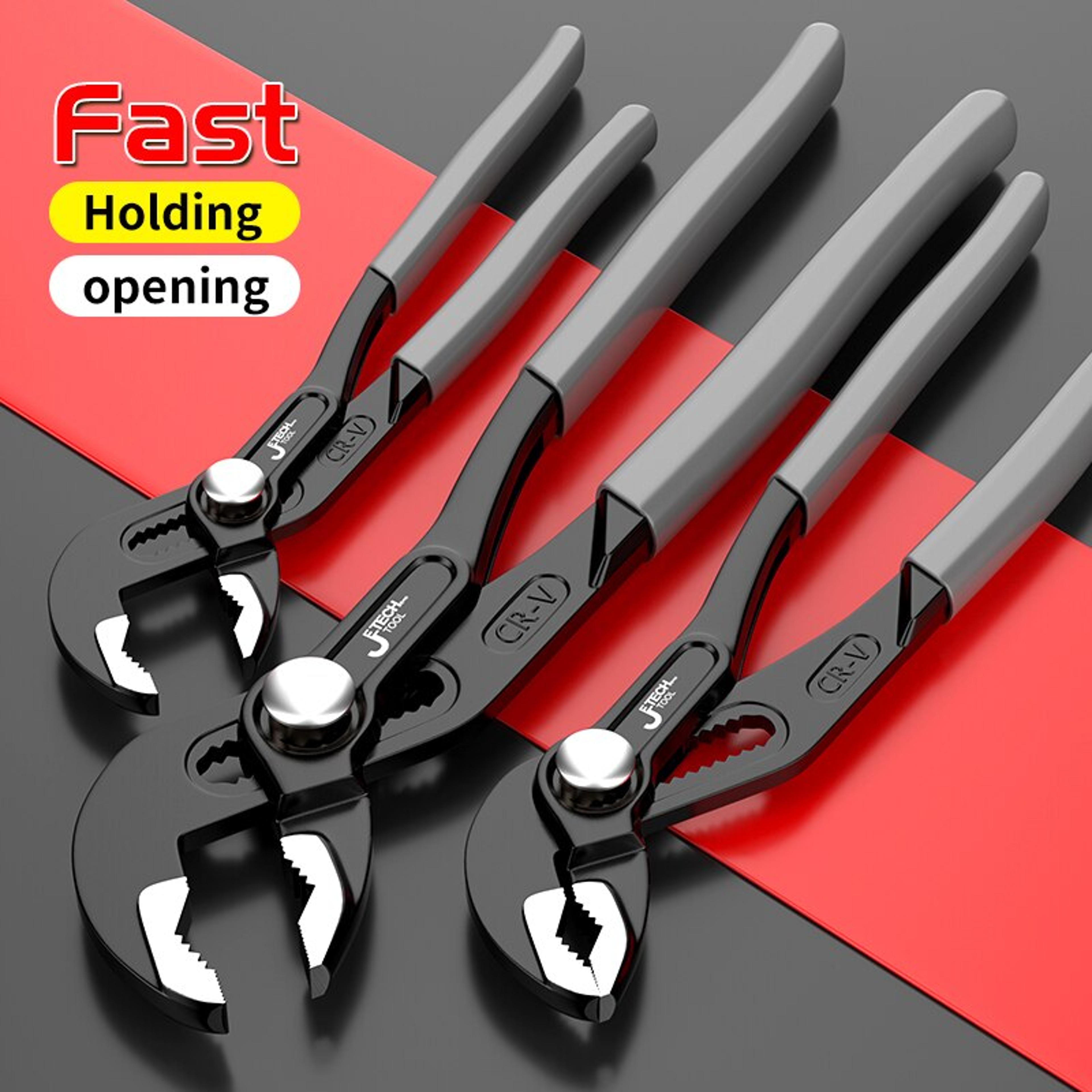 water pump pliers quick-release adjustable pipe wrench for plumbing, multi-functional household hand tools