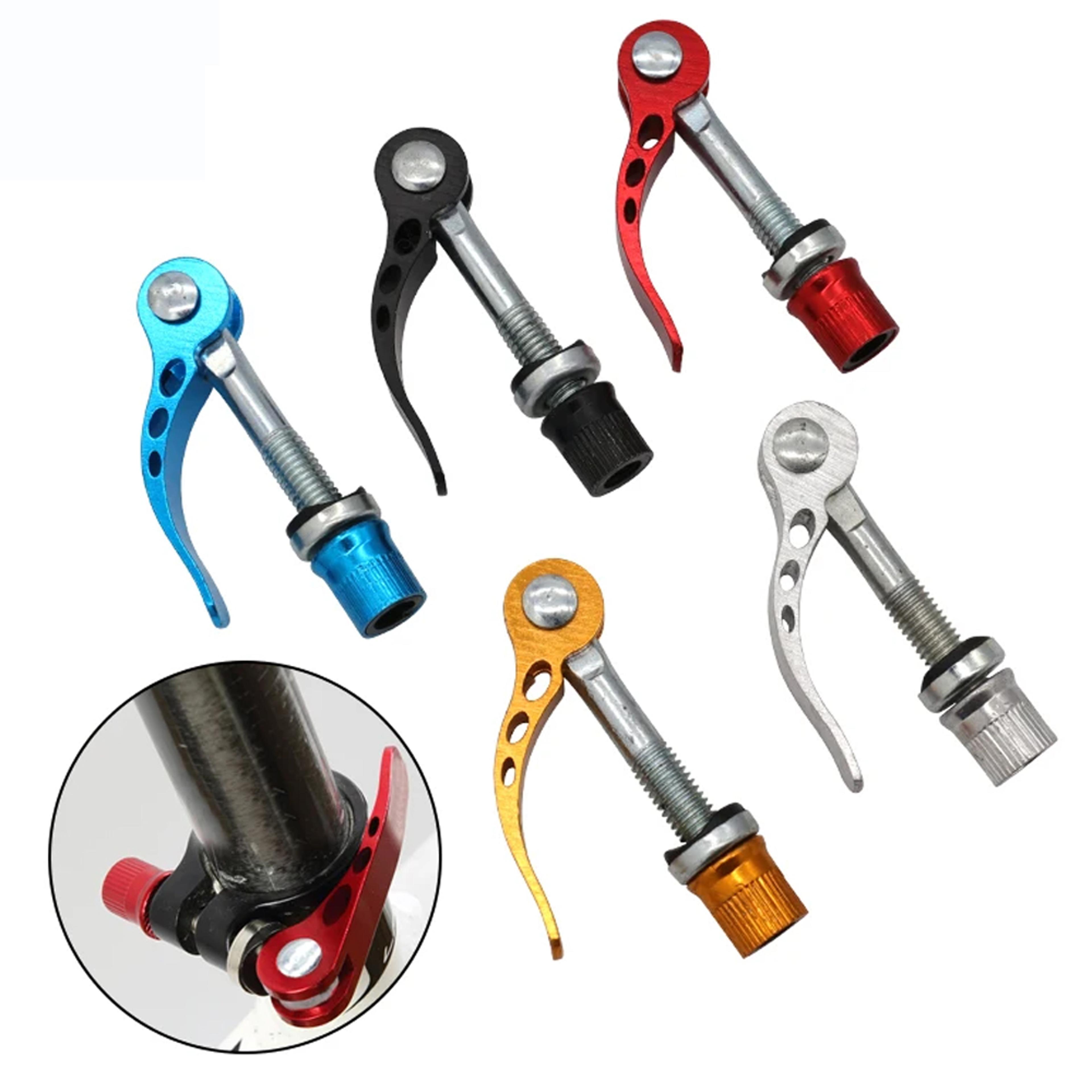 bicycle quick release aluminium seat post clamp durable bike seat tube clamp for mountain bike & cycling accessories