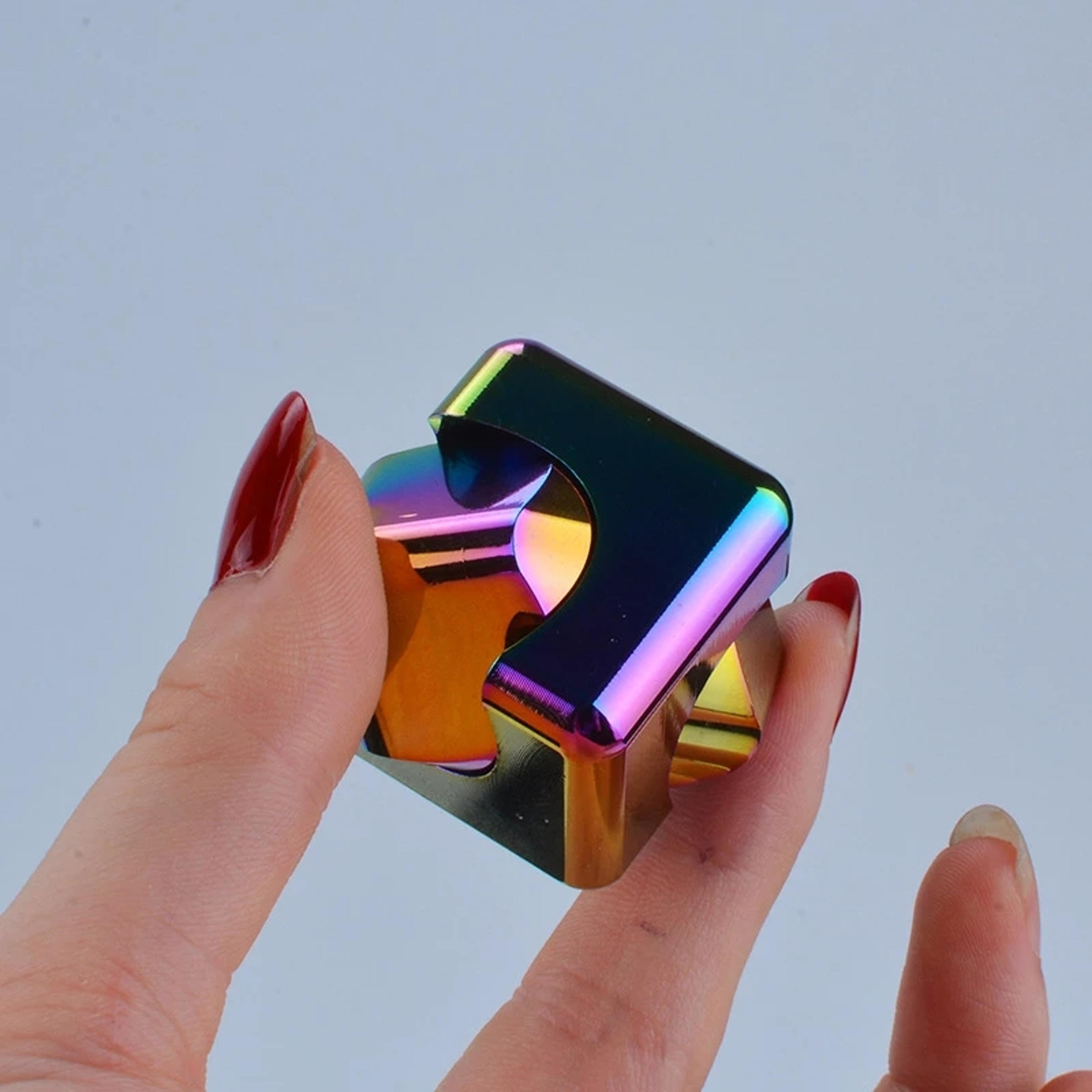 square stress relief fidget toy anti anxiety spinner for focus aid and sensory play