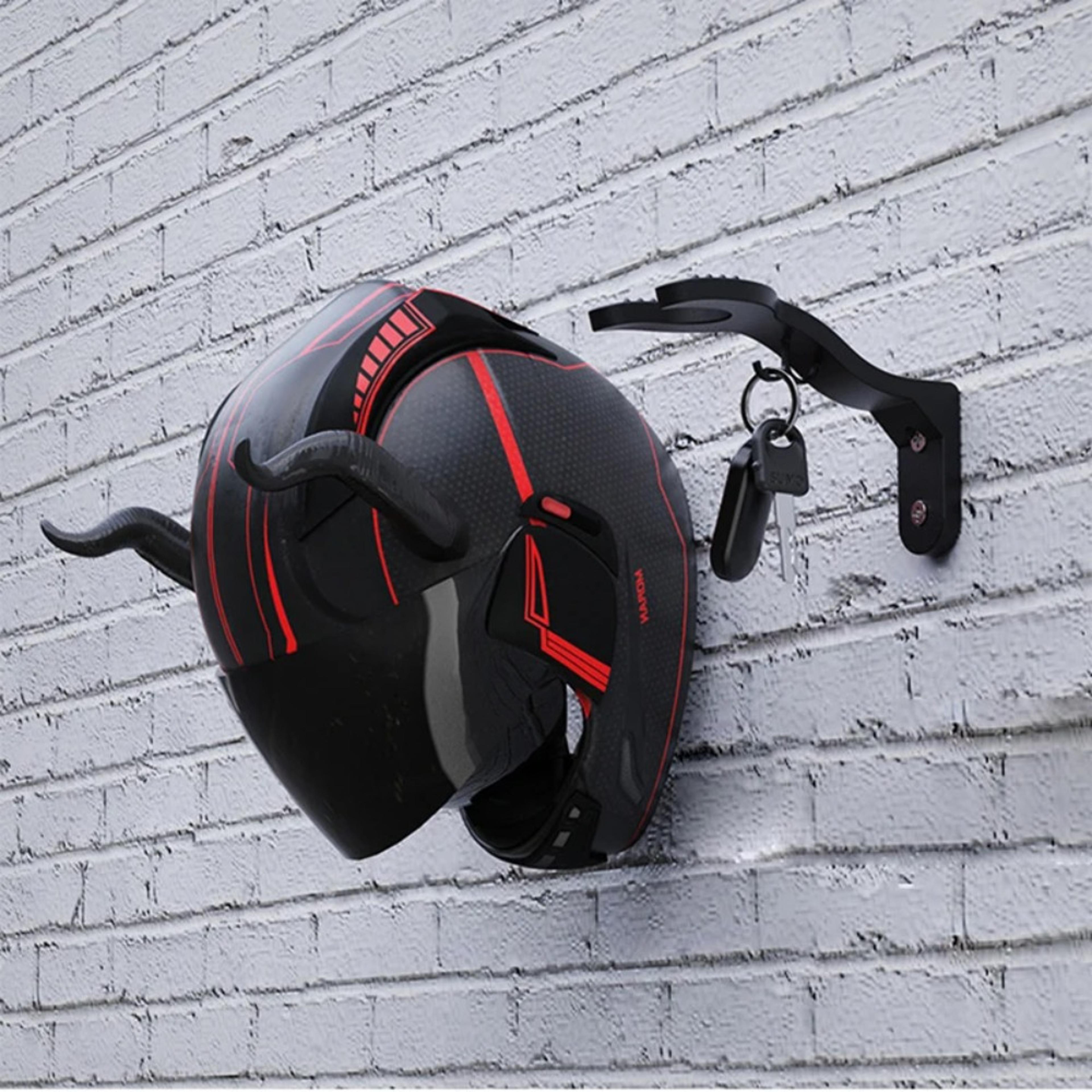 multipurpose wall mount hooks for motorcycle helmet, jackets, and luggage heavy duty home storage organizer