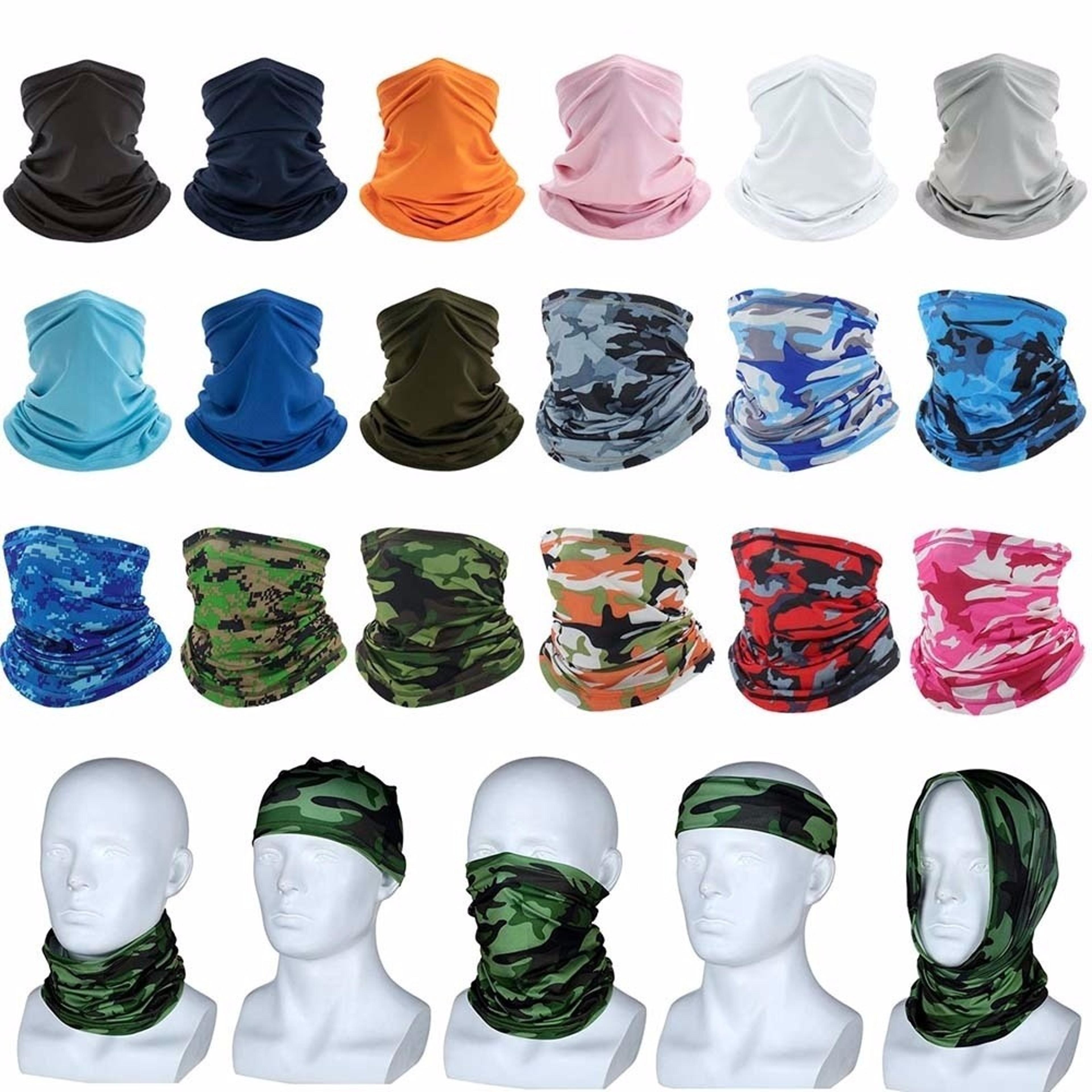 multi-purpose ice silk turban scarf for men and women neck cover & sunscreen for outdoor activities