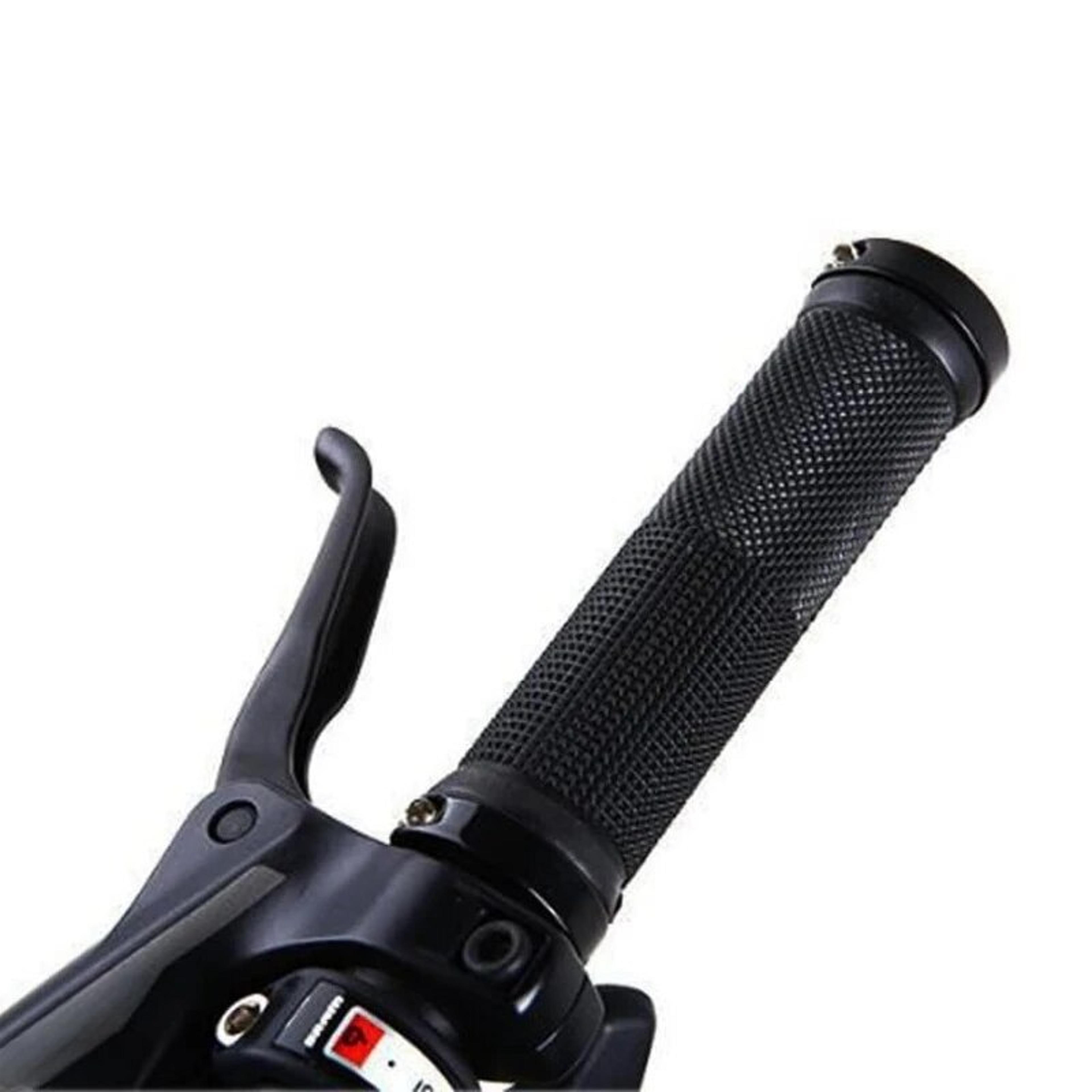 non slip bicycle handlebar grips with alloy lock double aluminum locking rubber grip for enhanced control