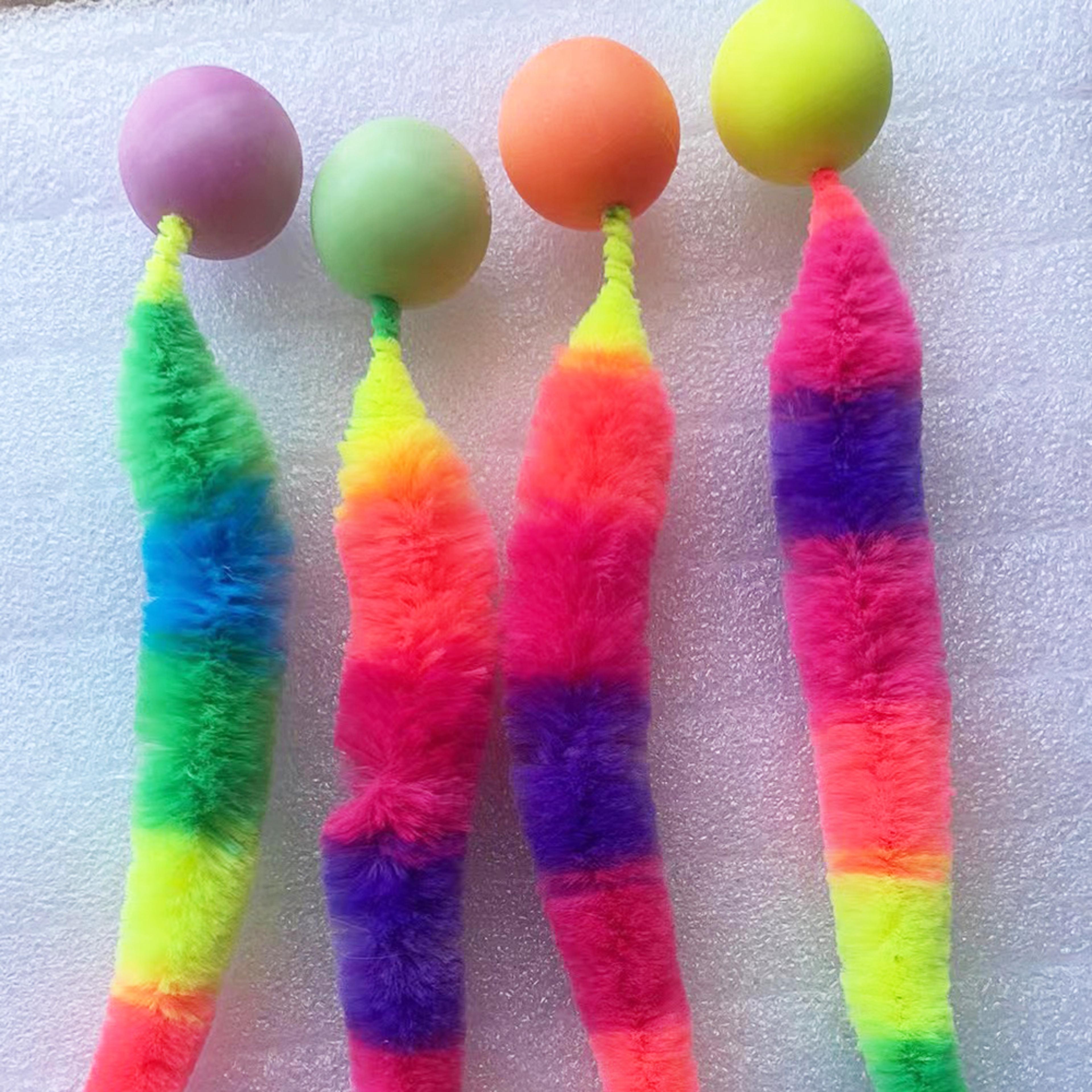 interactive cat bouncing ball toy colorful puzzle teaser for indoor cats