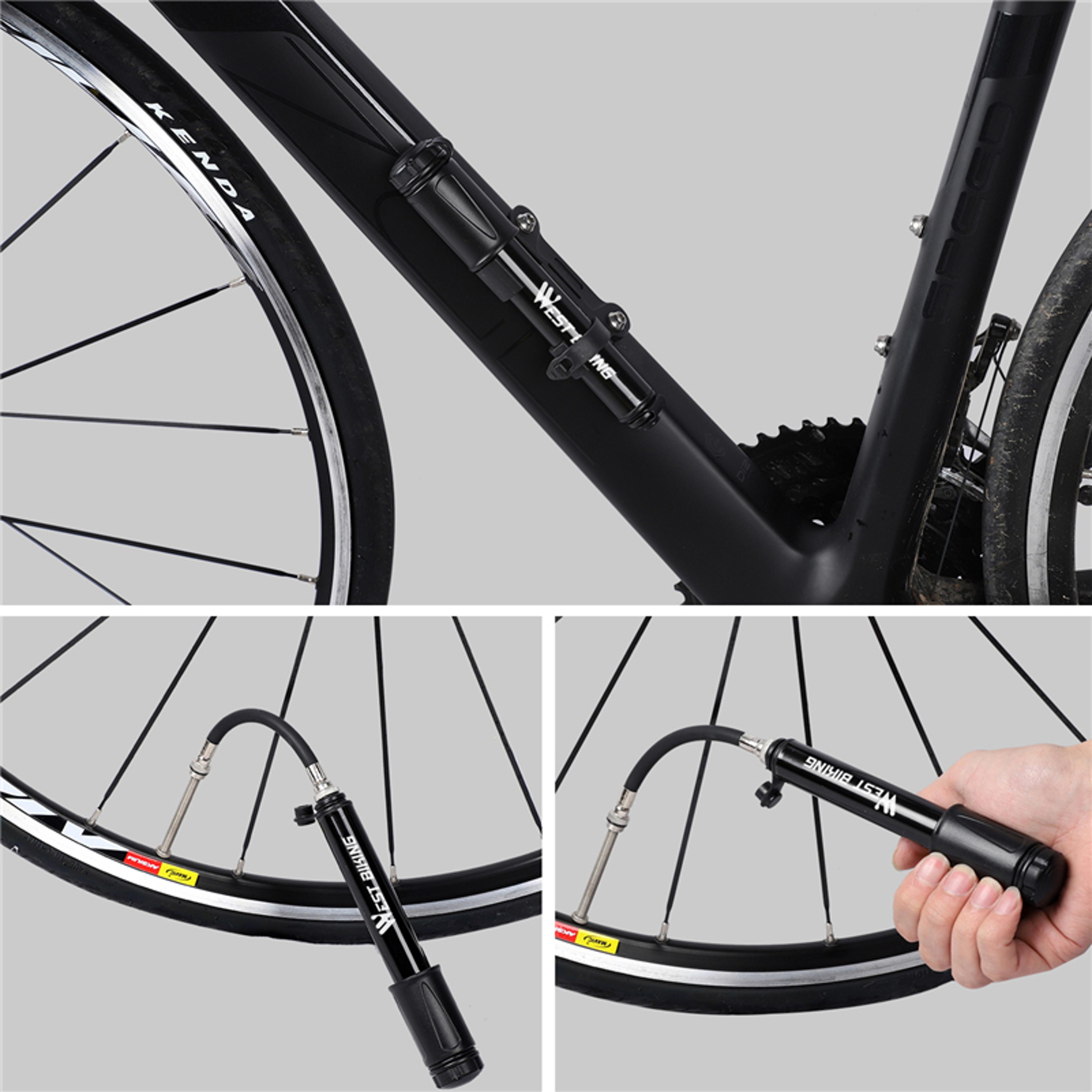 mini bike pump aluminum alloy bicycle hand air pump for mtb and road cycling with schrader and presta valve