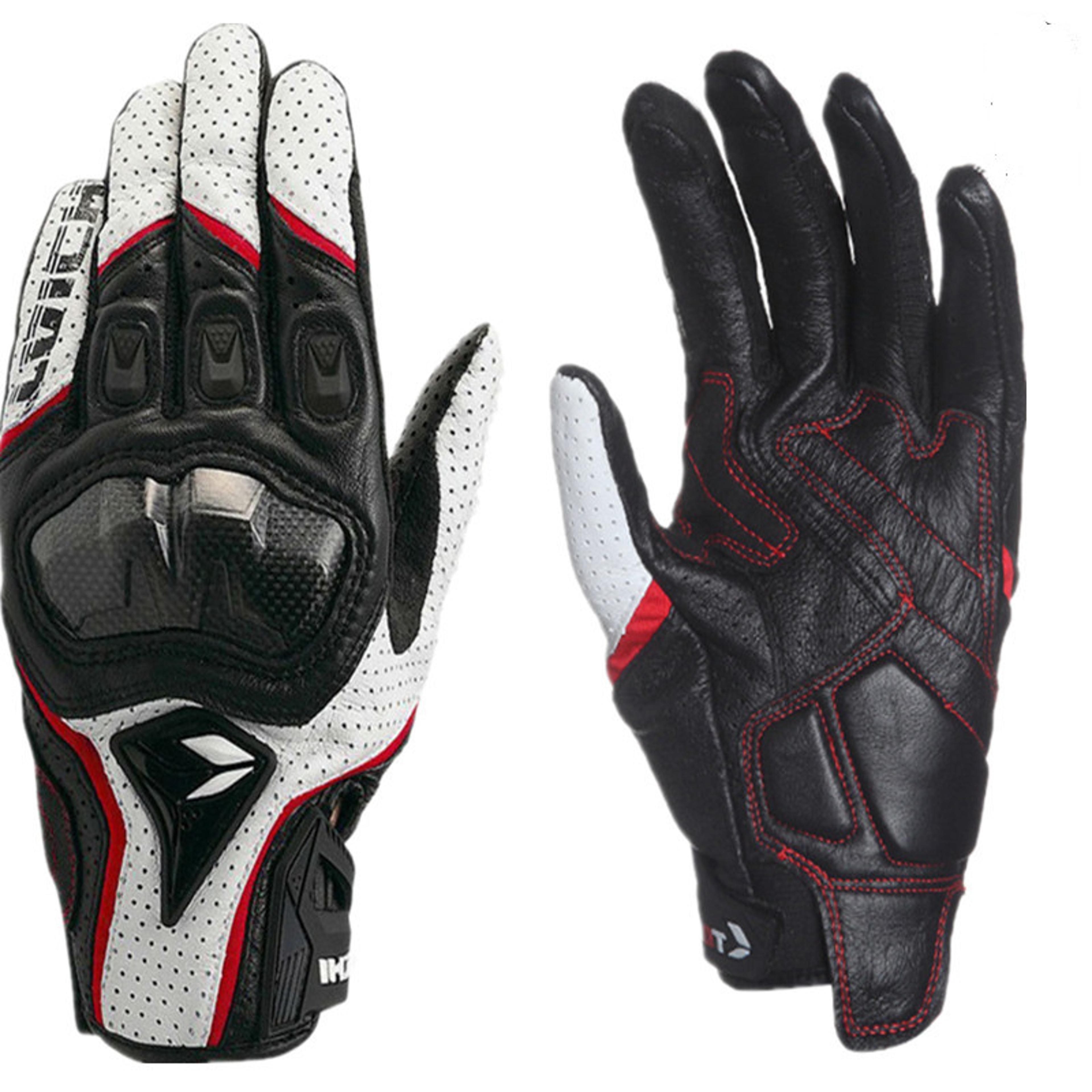 genuine leather motorcycle gloves for men touchscreen motocross racing gloves, spring & autumn