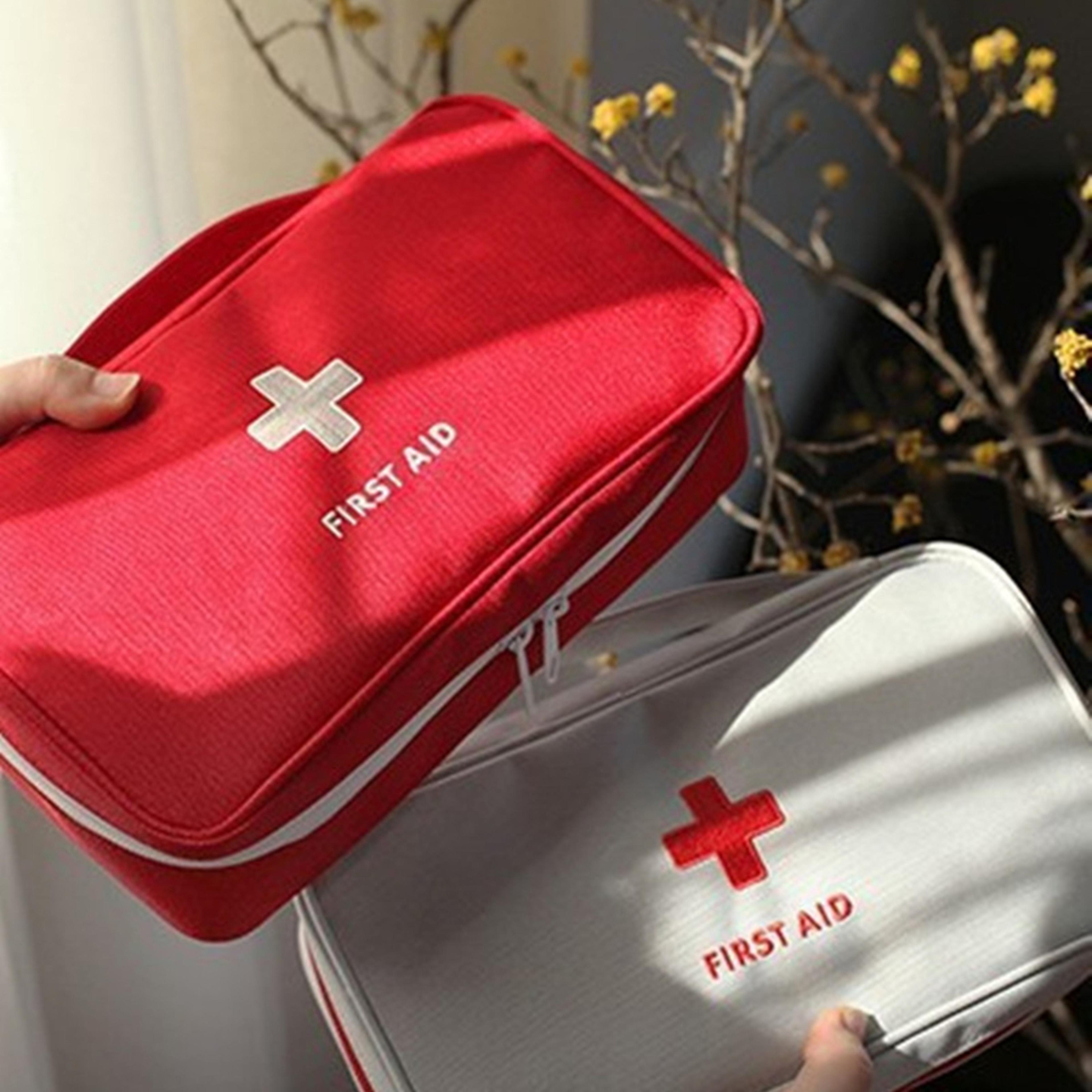 portable first aid kit bag travel medical storage organizer durable emergency medicine pouch for home car outdoor