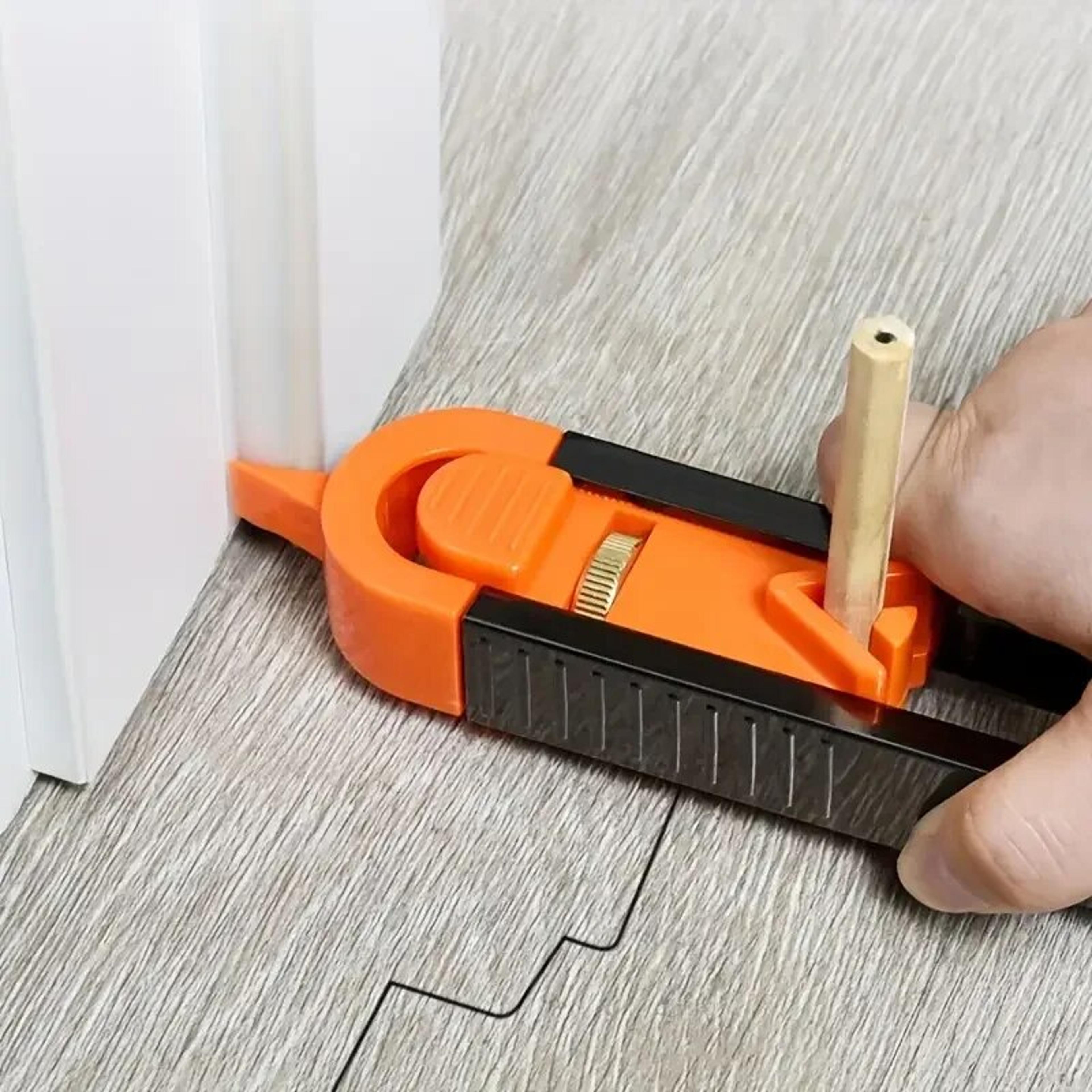 adjustable contour gauge for precise woodworking & scribing with lock profile duplicator ruler tool