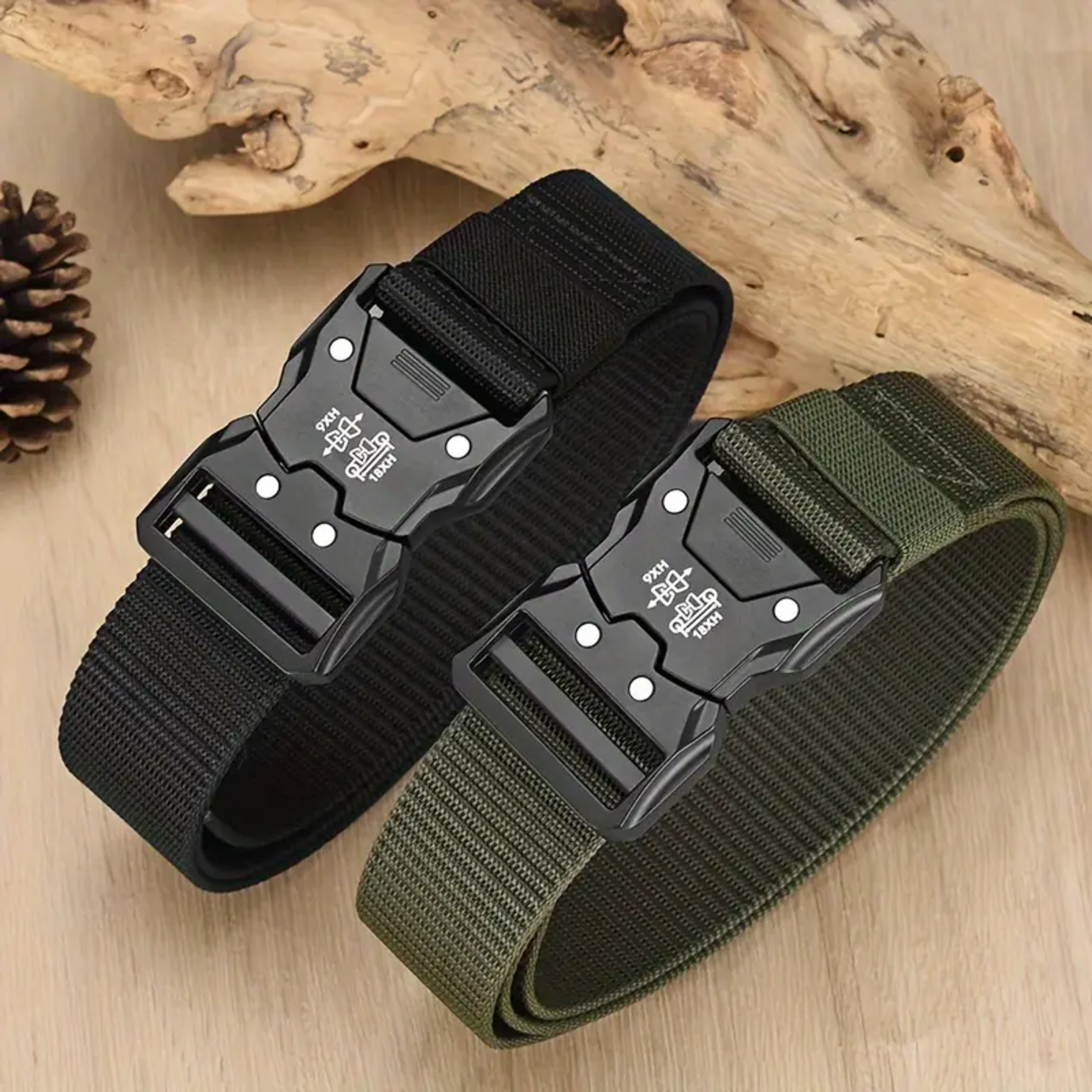 tactical waist belt with automatic buckle durable unisex accessory for outdoor adventures