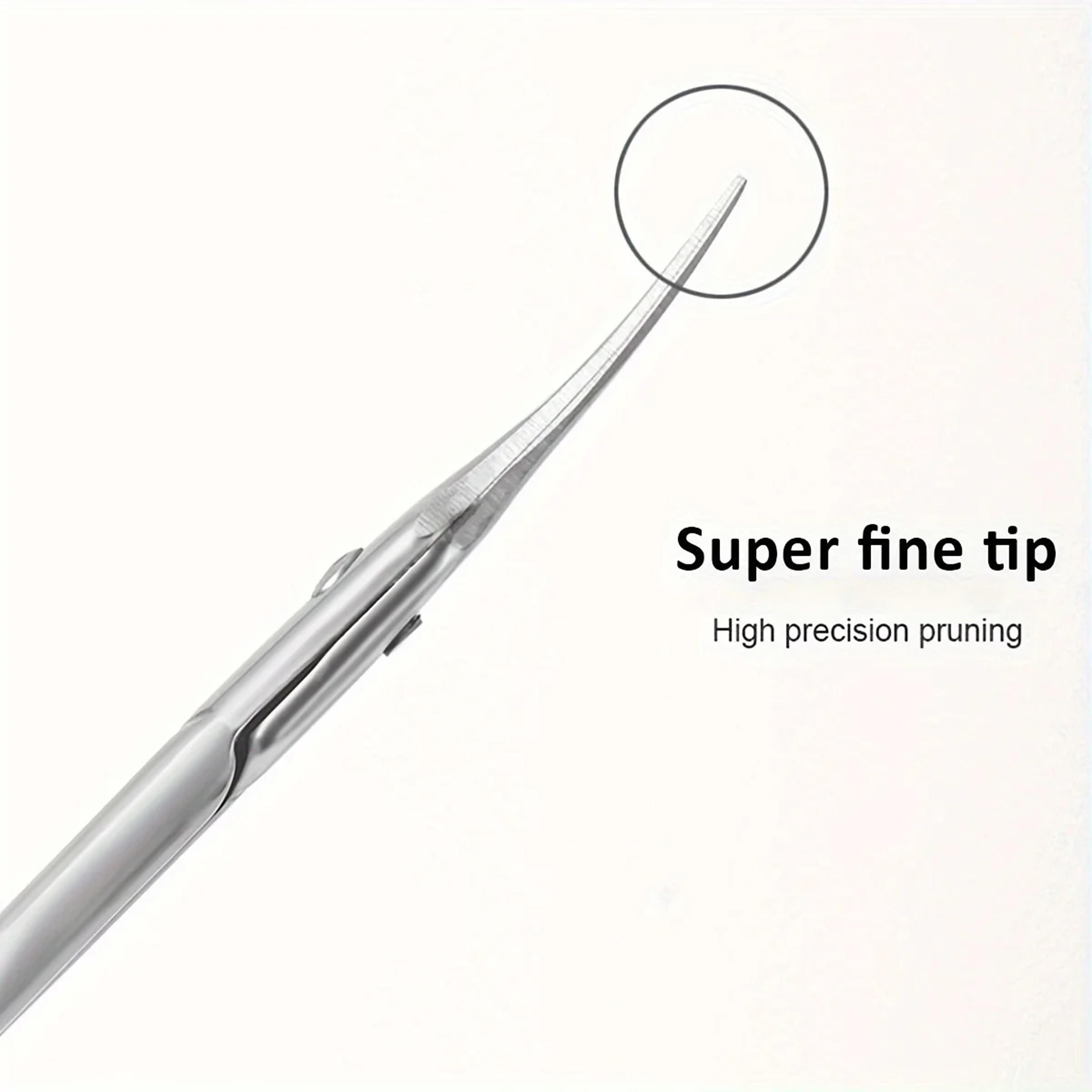 curved tip cuticle scissors precision nail clippers for manicure & eyebrow care