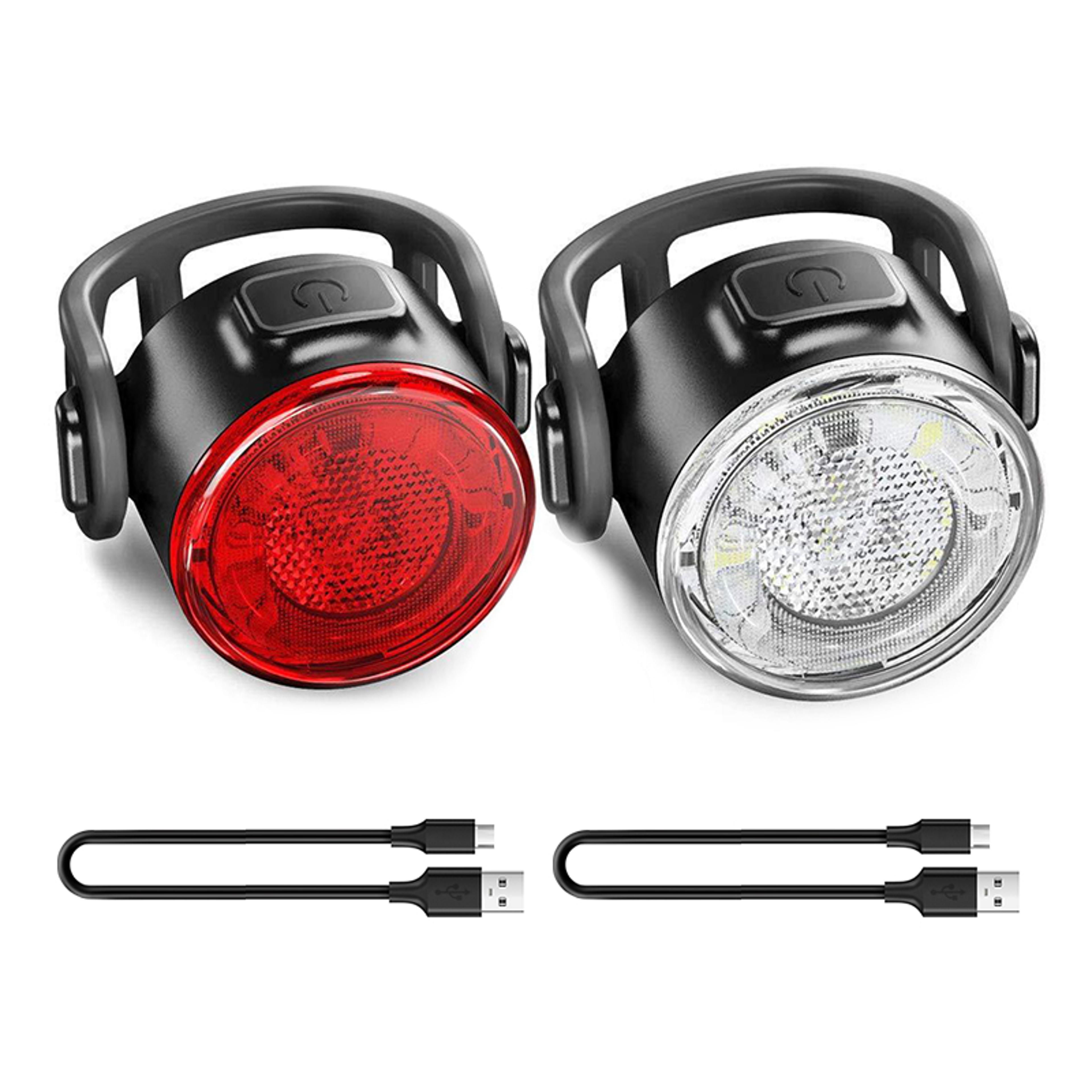 rechargeable led bicycle light mini night safety taillight & front lamp for cycling, usb charging, waterproof