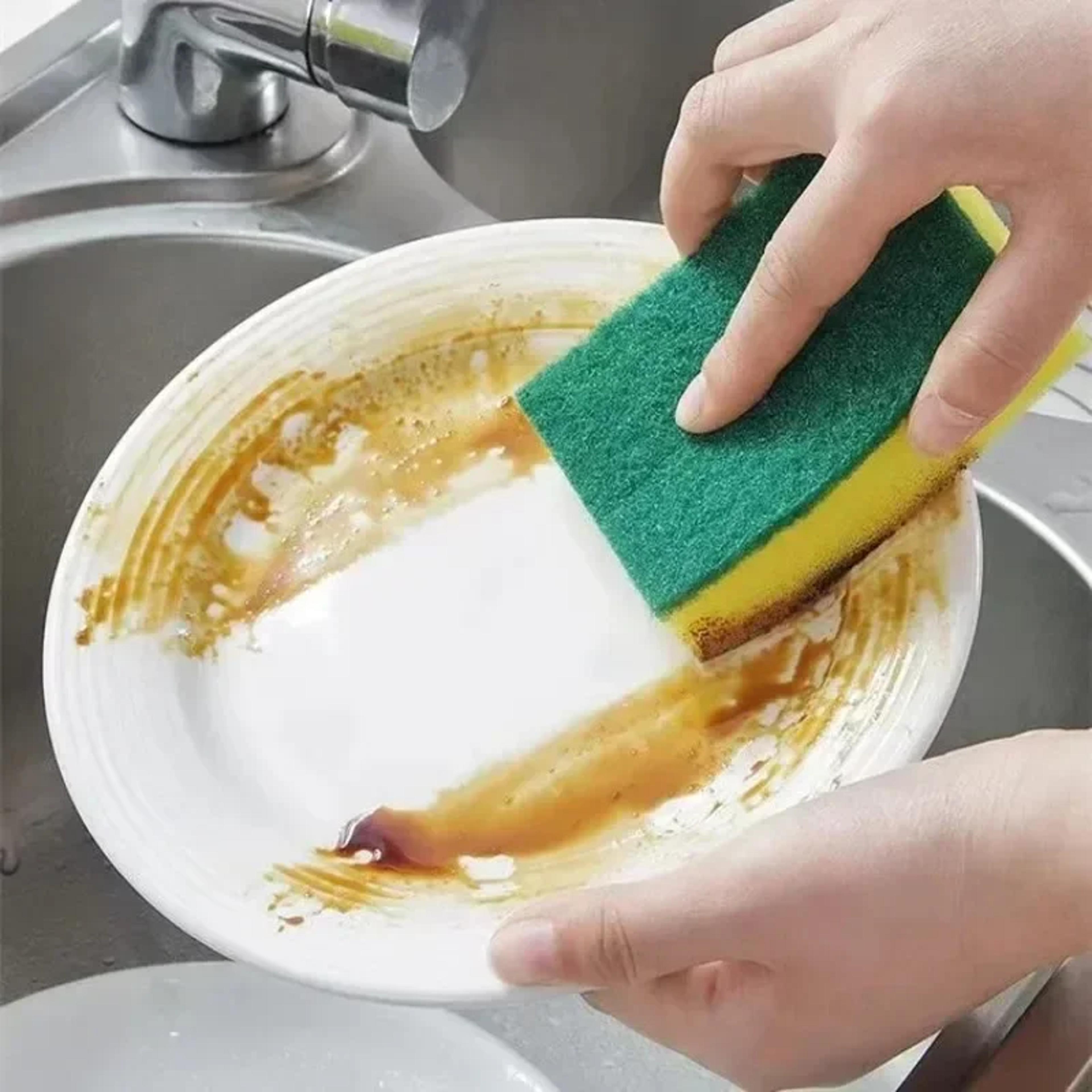 highly absorbent cleaning sponges for dishwashing magic sponge brush for pot rust & kitchen grease removal