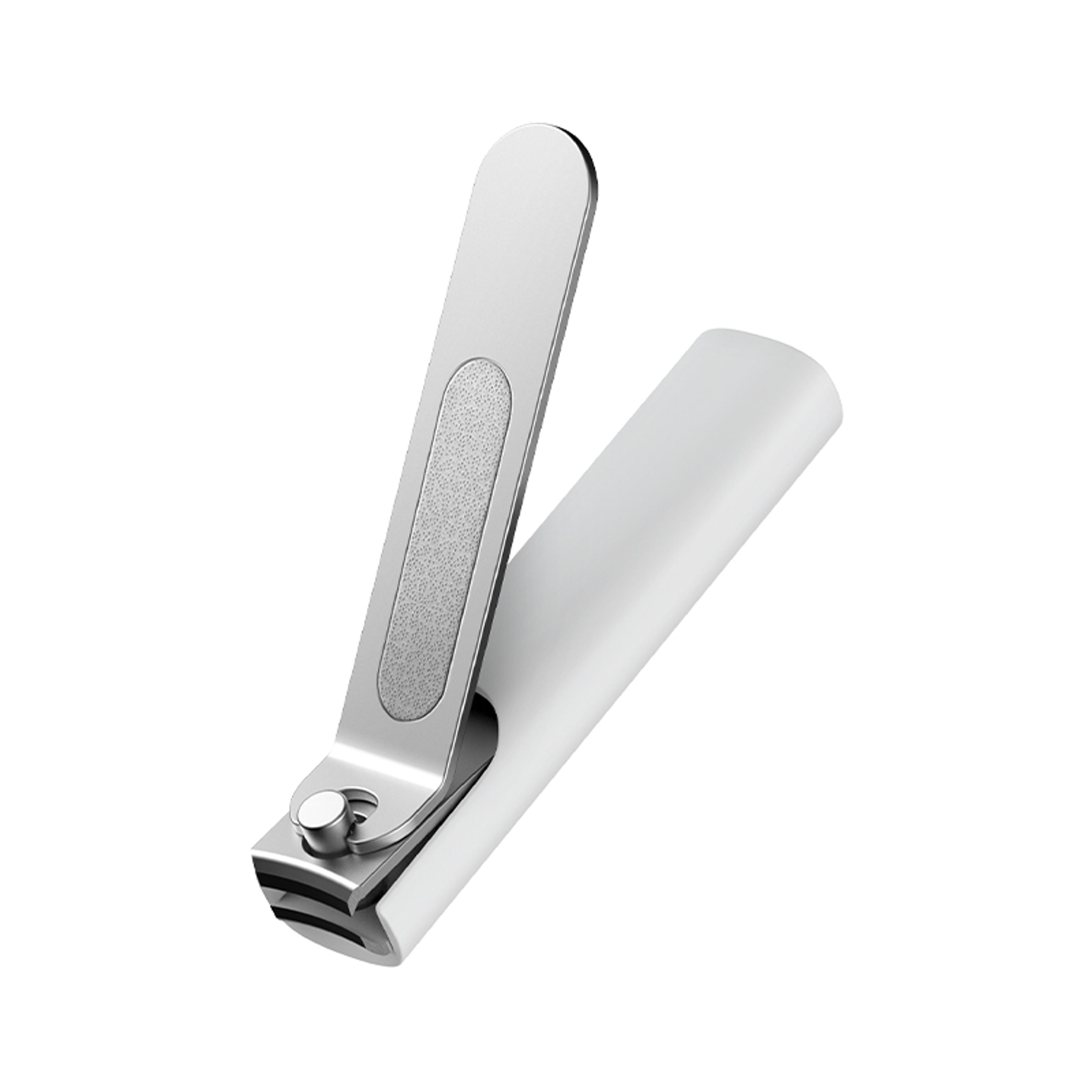 anti-splash nail clipper stainless steel, sharp, durable, portable pedicure trimmer with storage shell