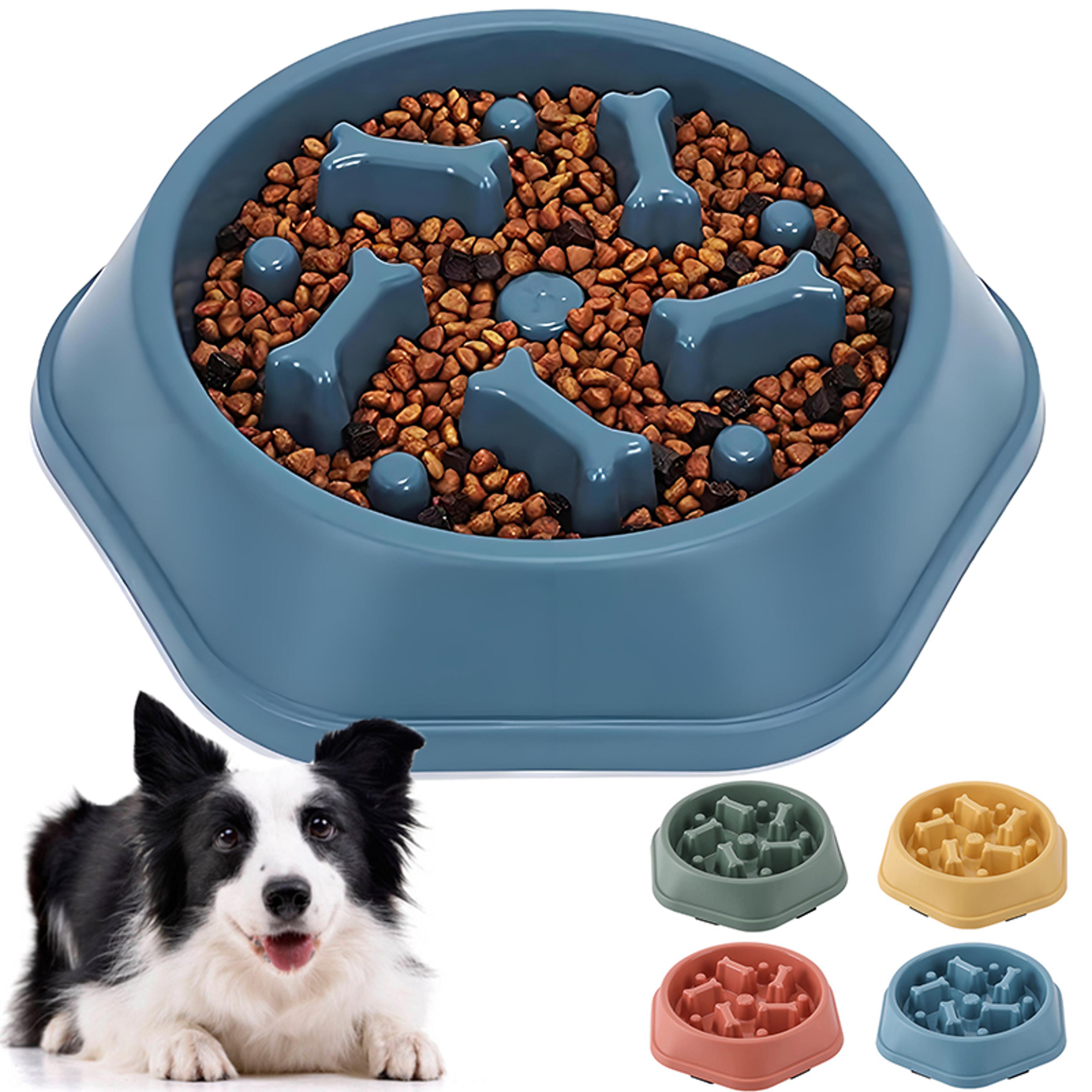 slow feeder dog bowl anti-choking & anti-slip puzzle feeder for small and medium dogs