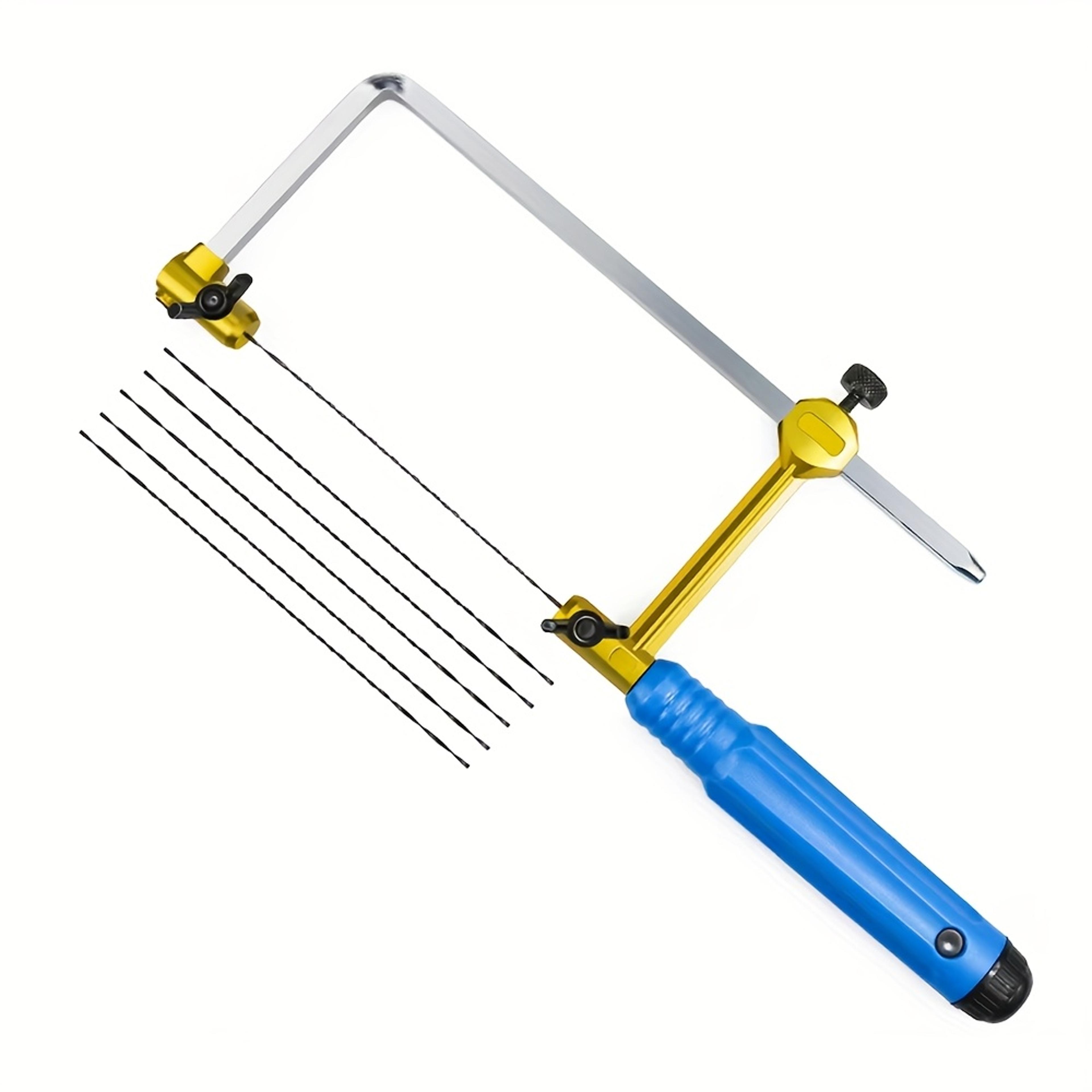 adjustable jewelry saw frame with u-type cutting tool for wood.