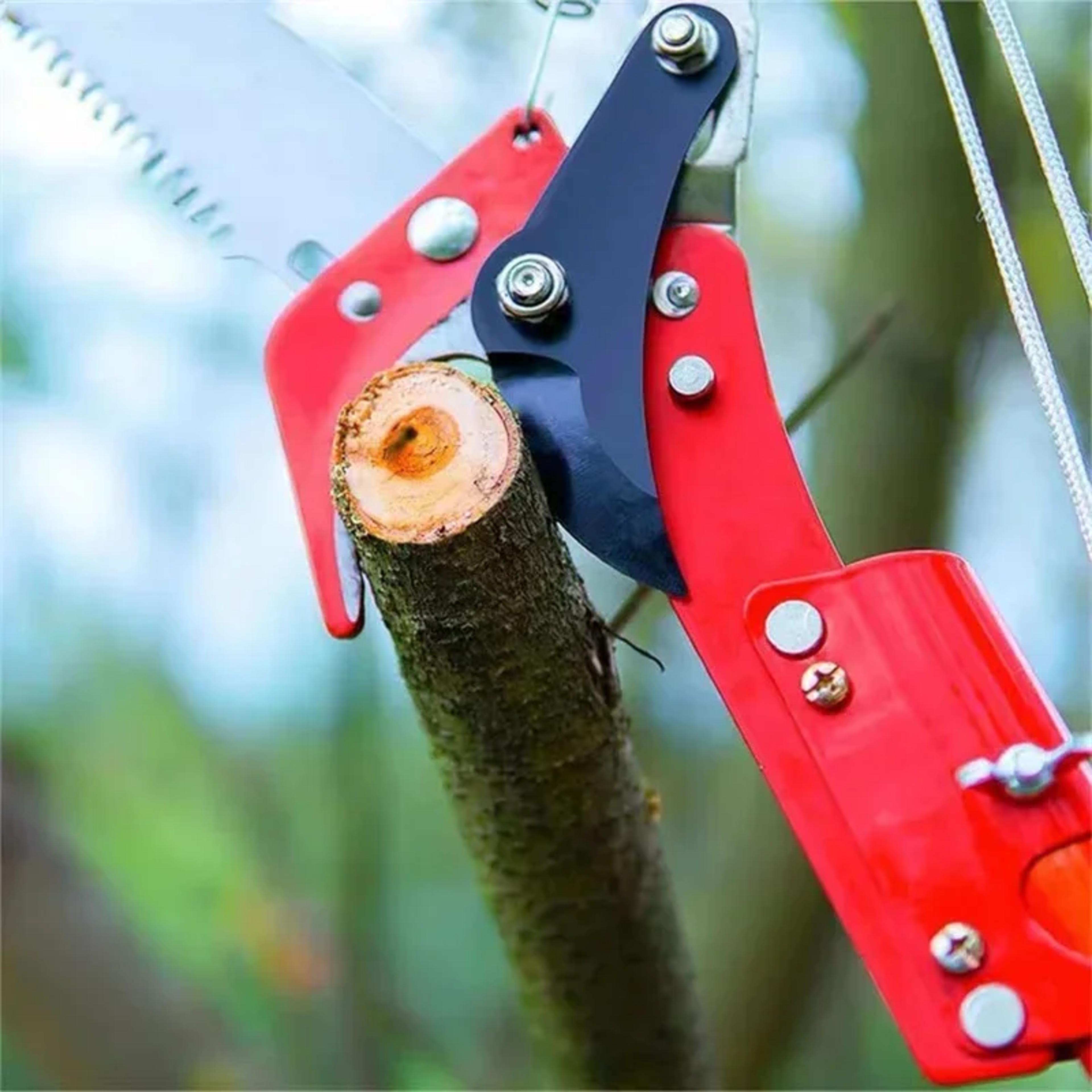 extendable tree pruner saw outdoor pruning shears with high branch scissors and garden tree trimmer