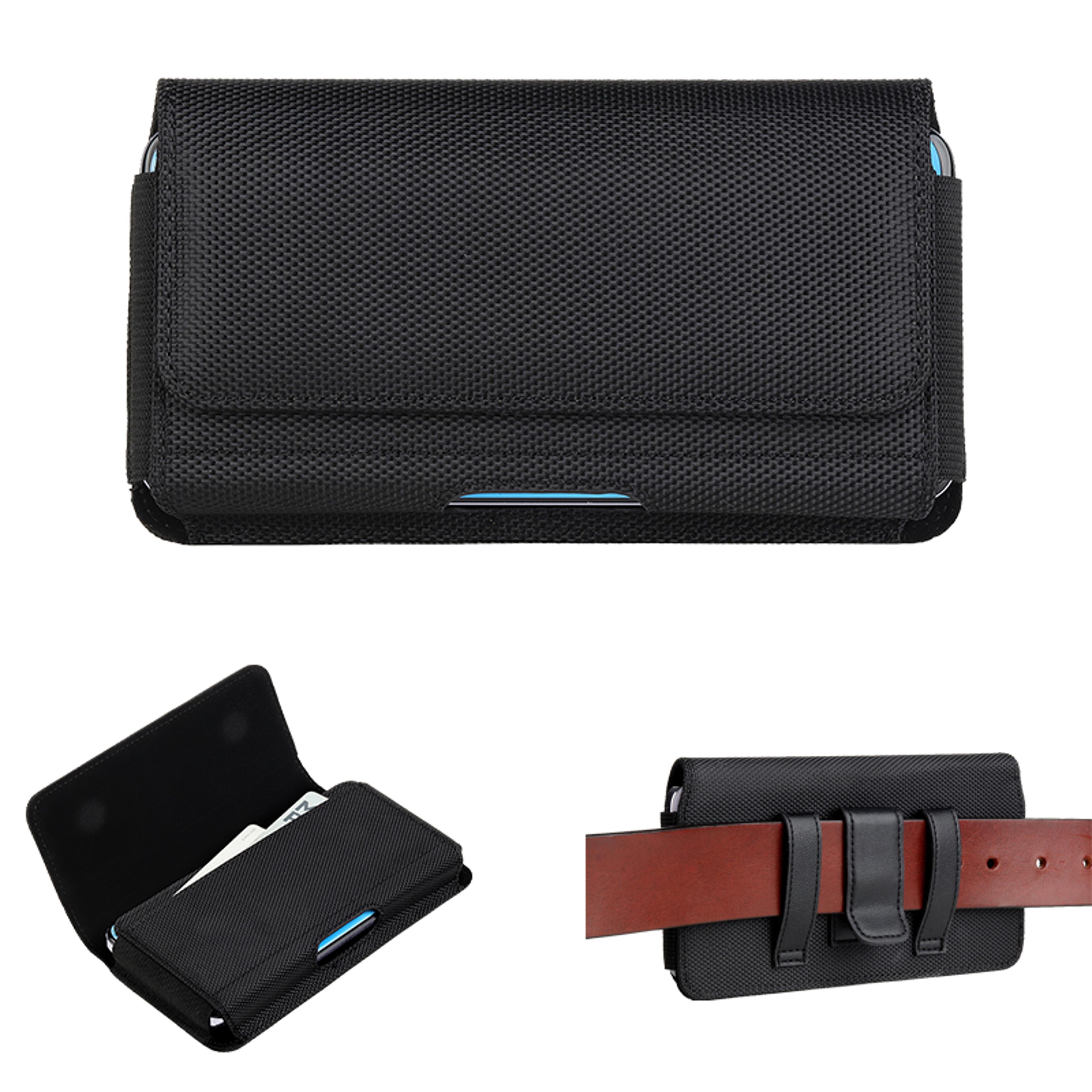 rugged nylon phone holster belt case multifunction waist bag with secure clip holder