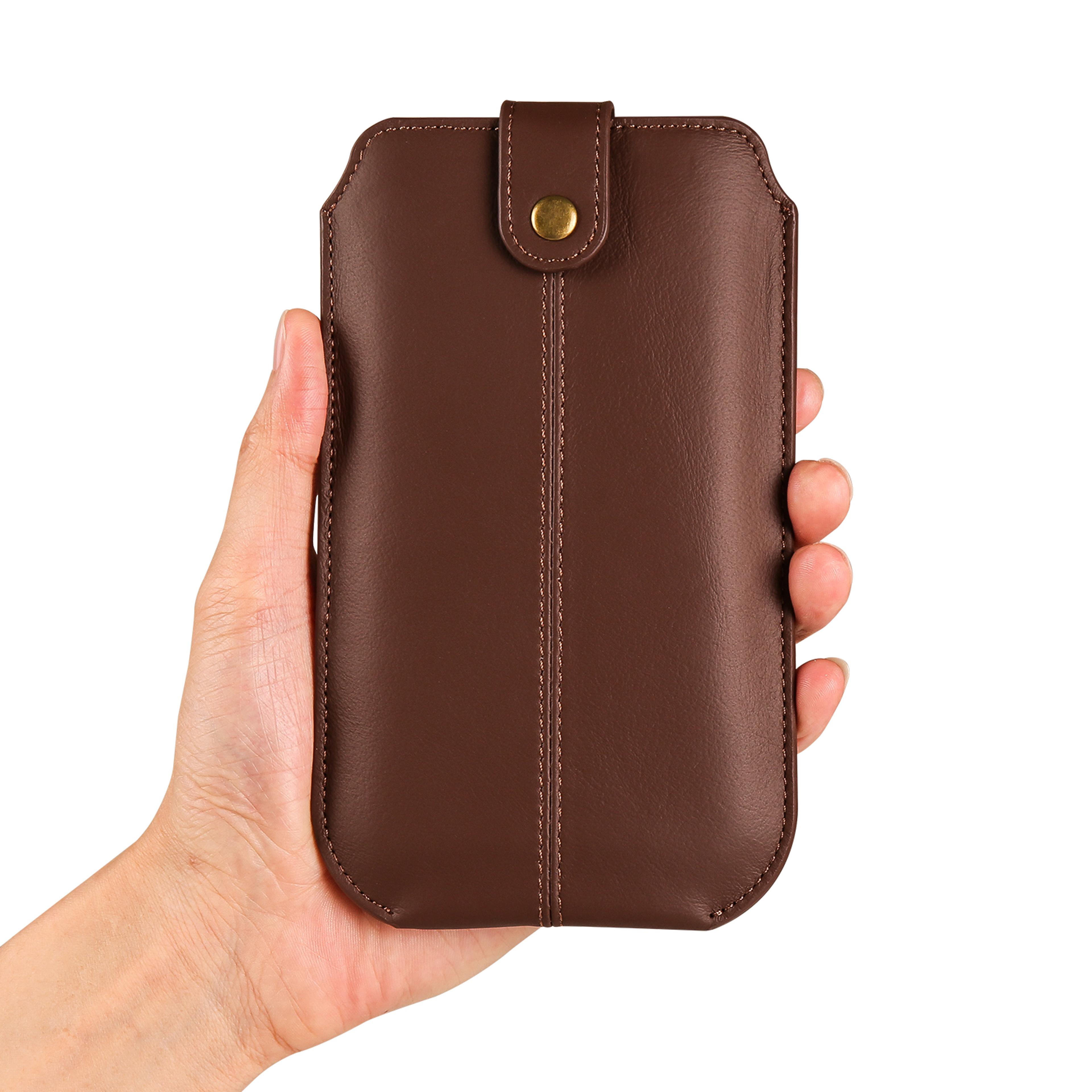 leather phone holster belt clip case for men with secure waist carry