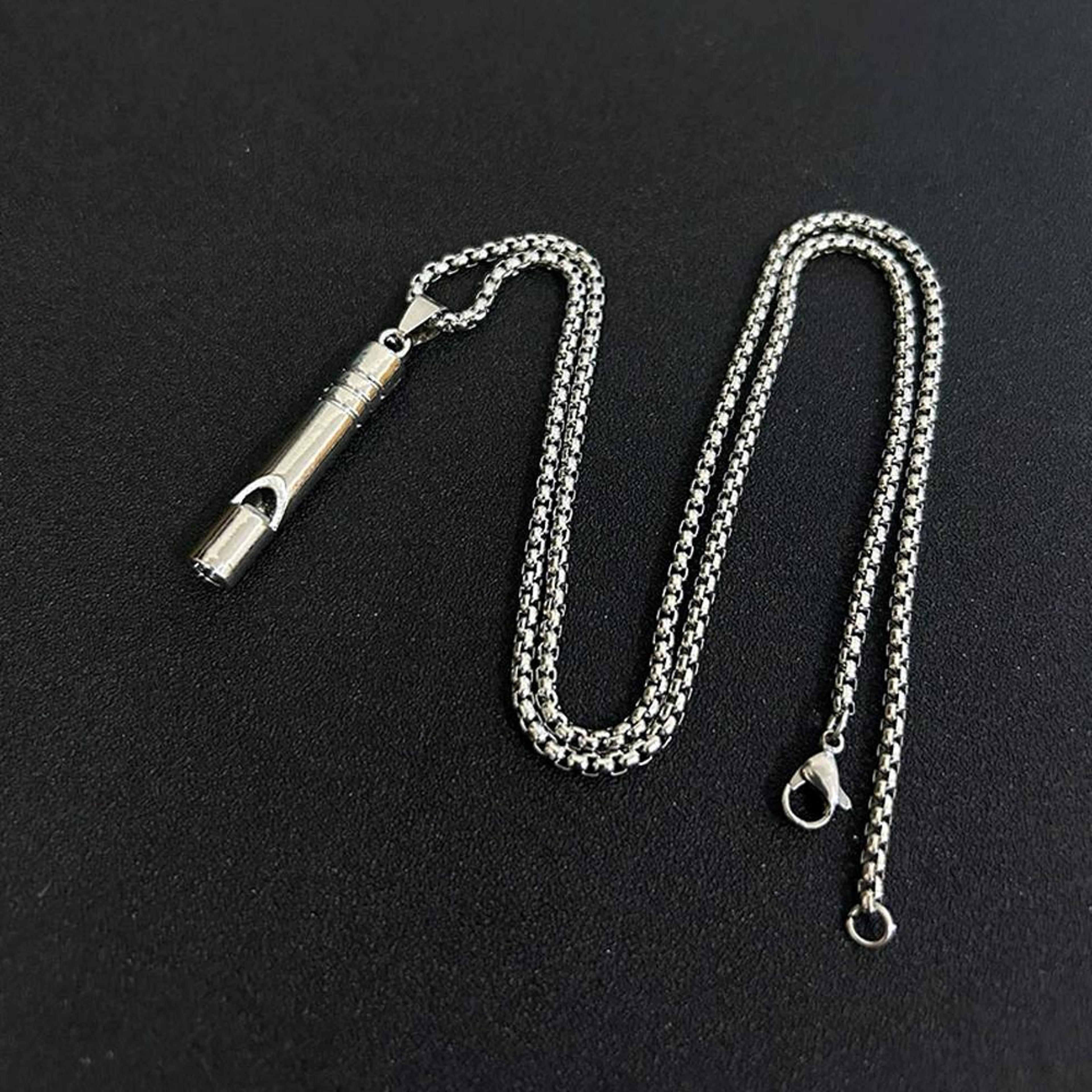 titanium emergency whistle keychain loud, portable survival whistle for outdoor adventures