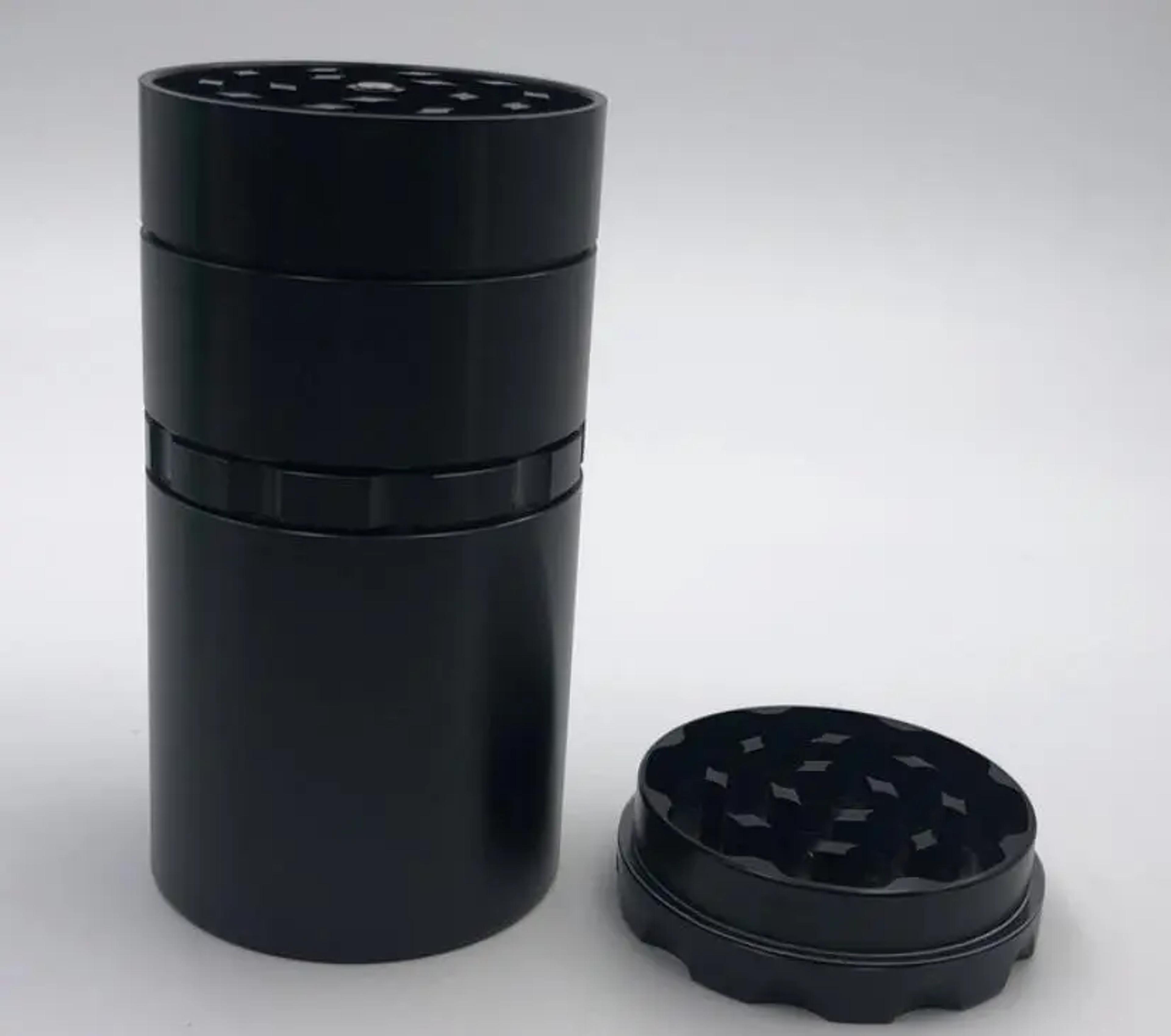 manual spice grinder with storage chamfered aluminum alloy, one-piece design