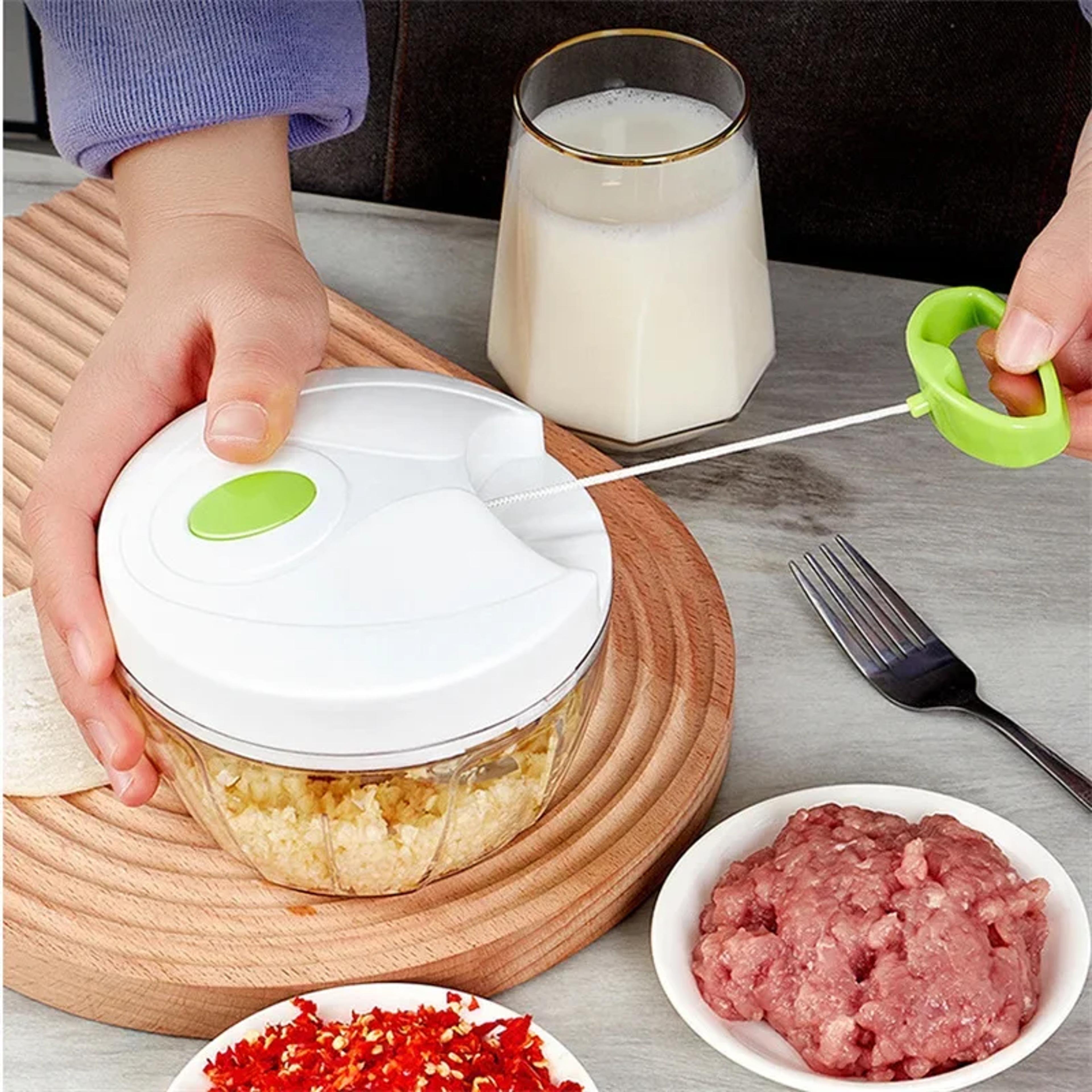 mini manual food shredder & garlic cutter portable vegetable & meat mincer for kitchen