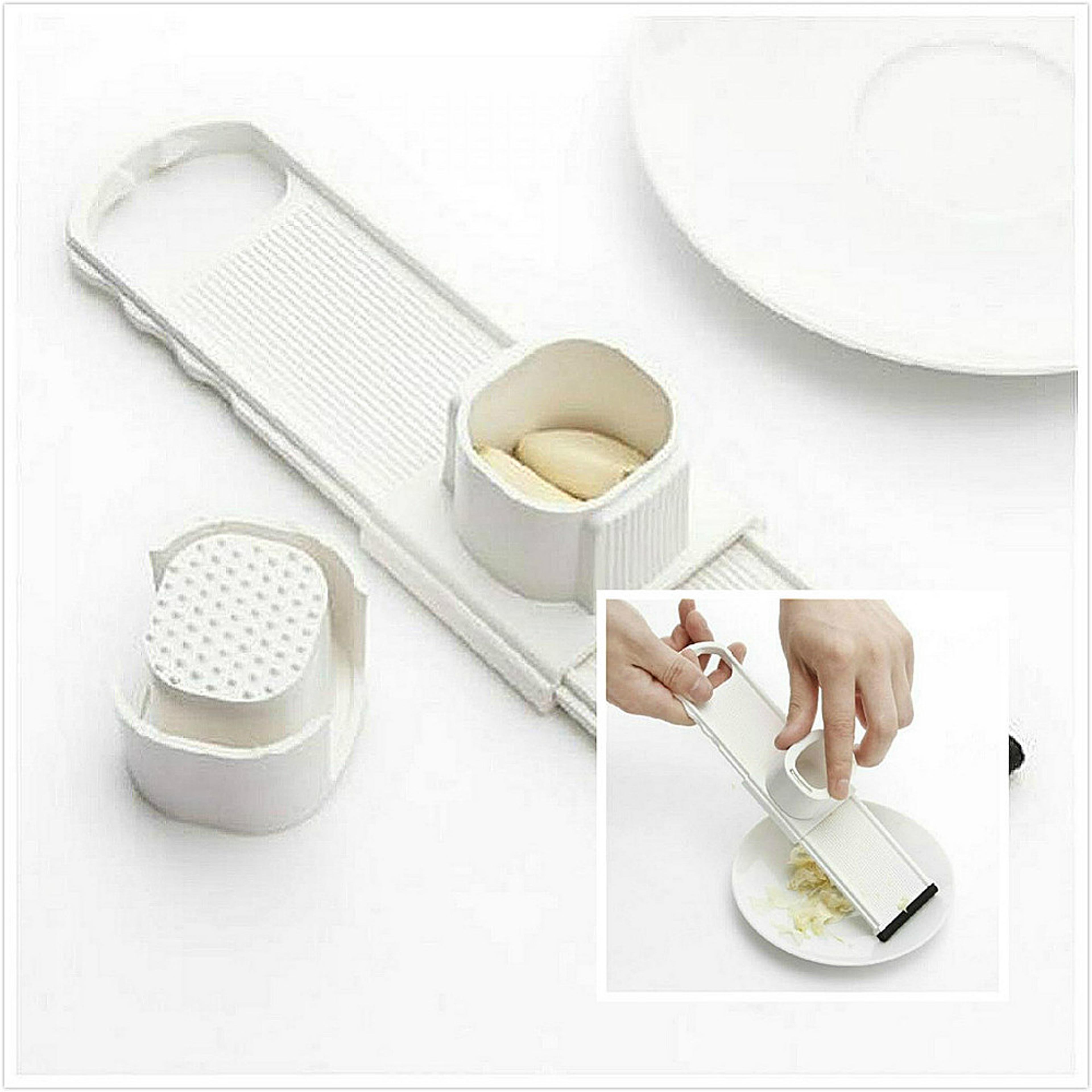 ginger garlic cutter slicer manual vegetable chopper for effortless, double-sided grinding & slicing