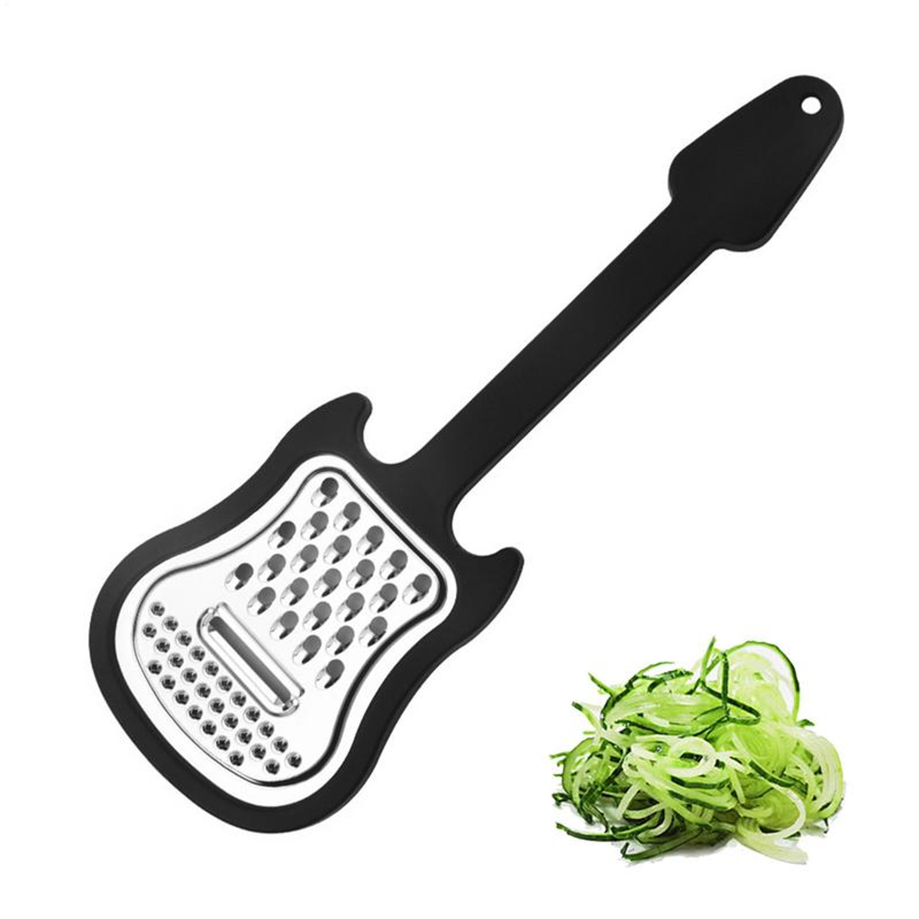 handheld fruit grater & peeler multi-use guitar shape kitchen tool for cheese, potatoes, and more