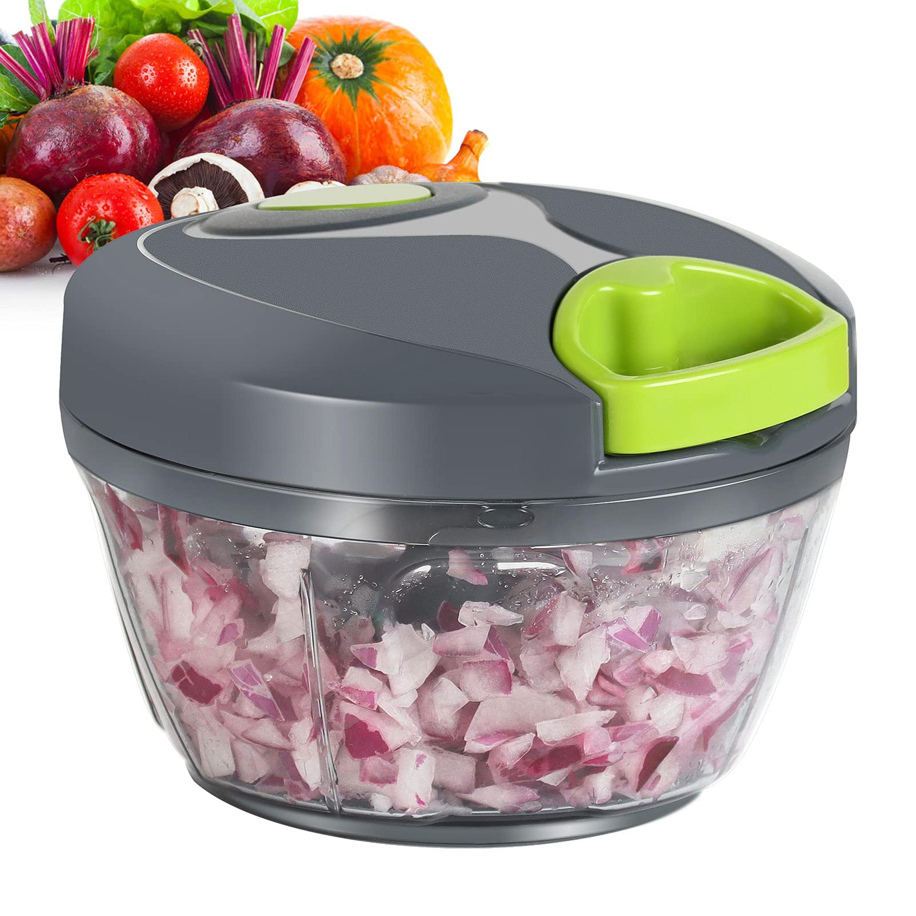 multi-use manual food chopper portable hand pull vegetable & garlic mincer