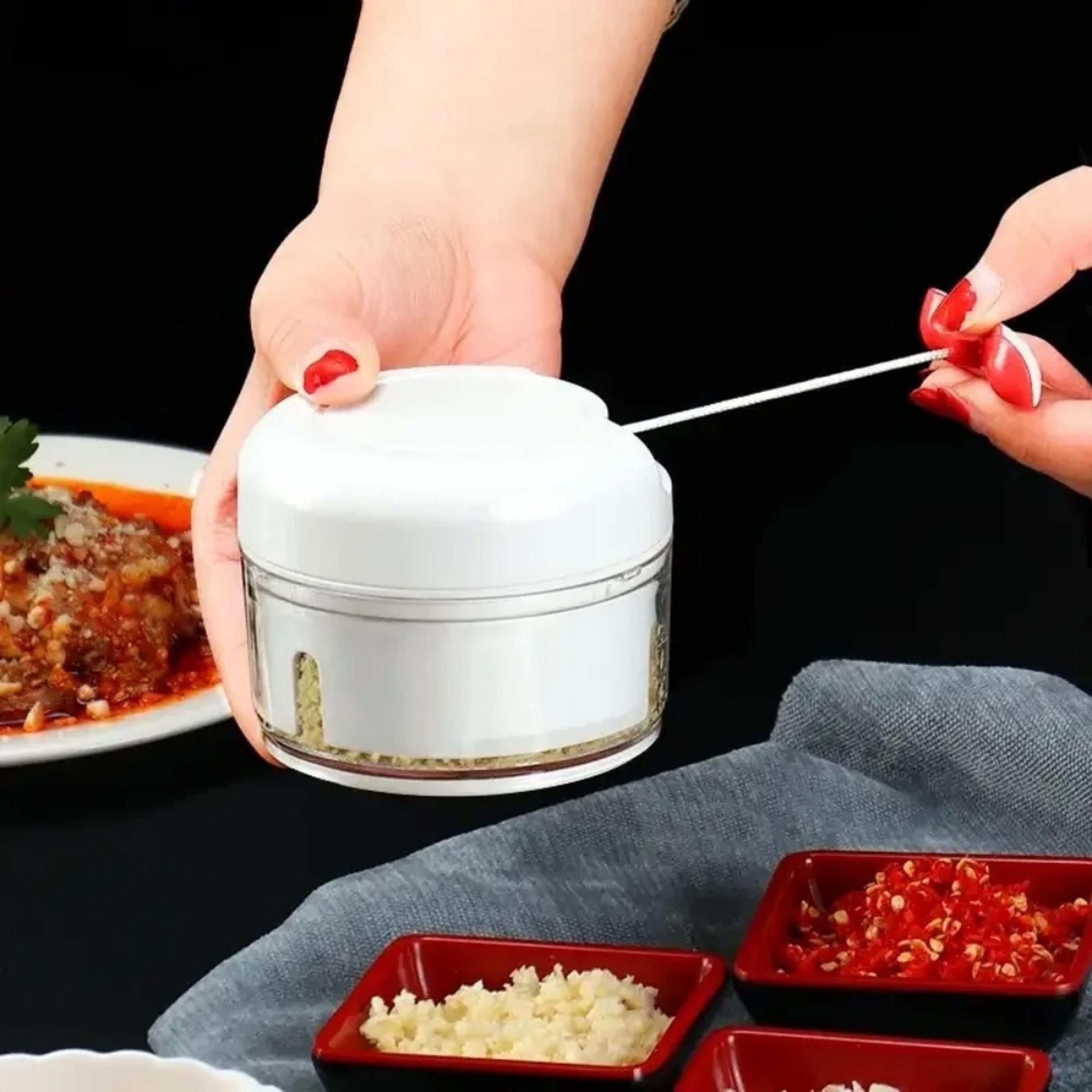 manual garlic chopper hand pull mini food processor garlic grinder tool