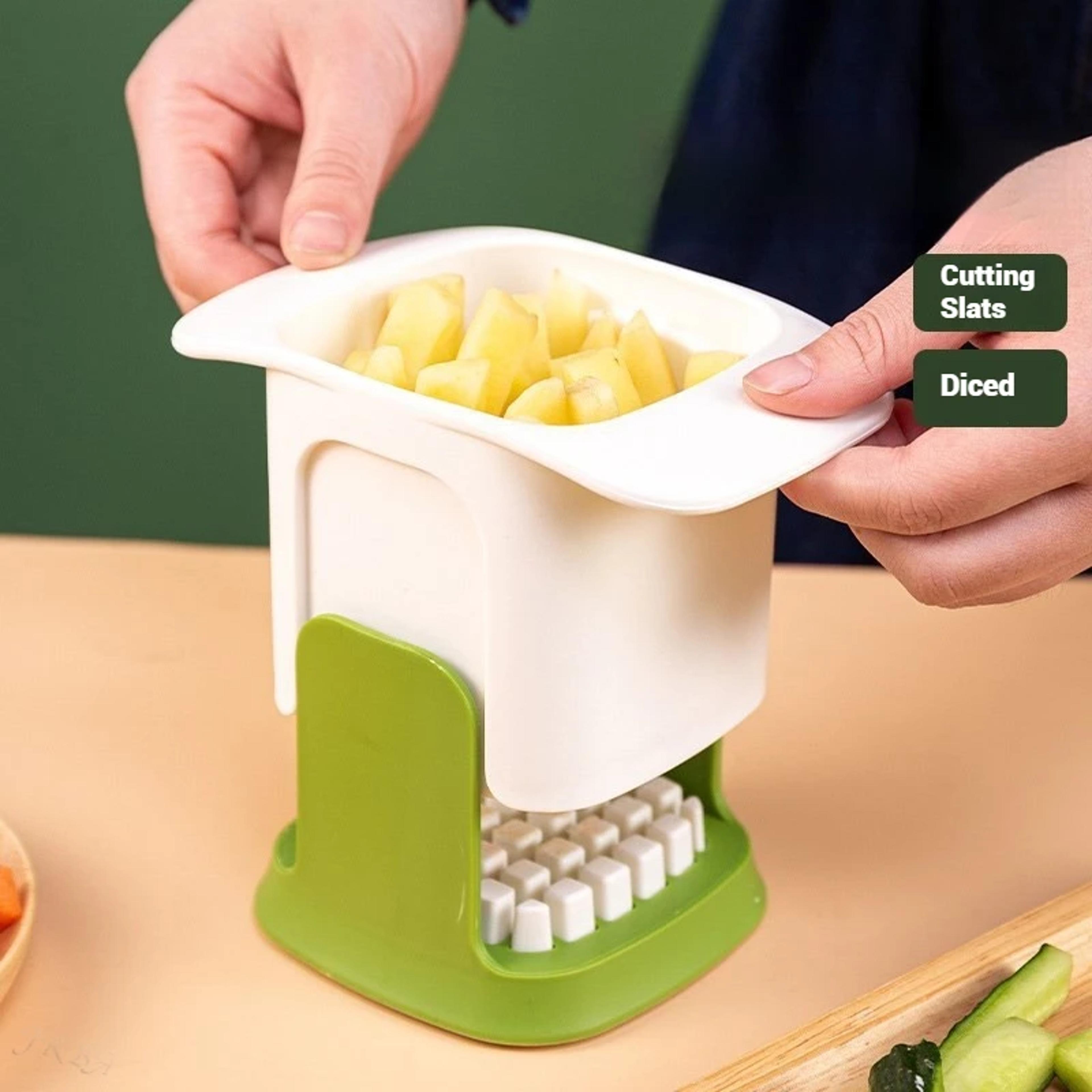 multi functional vegetable chopper and slicer with garlic press and onion dicer