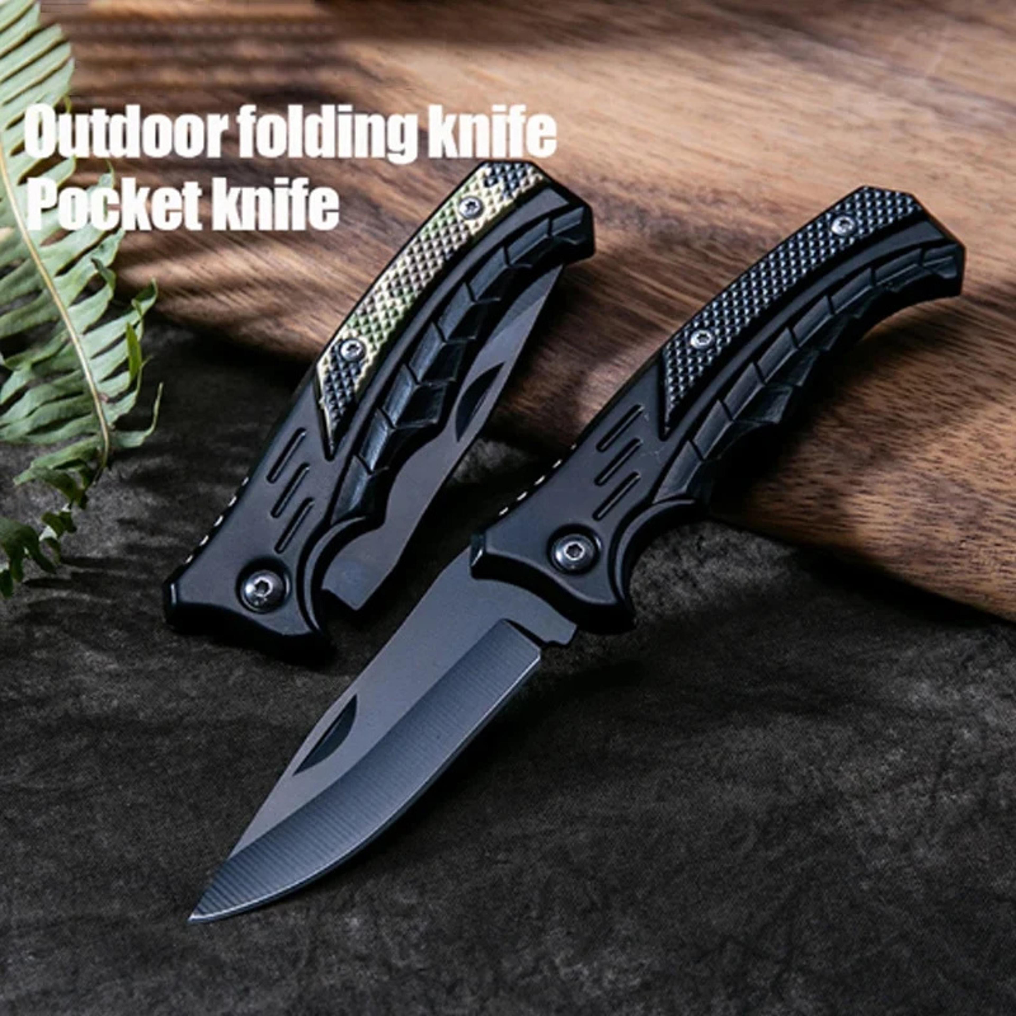 folding stainless steel fishing knife portable pp handle for camping & meat cutting