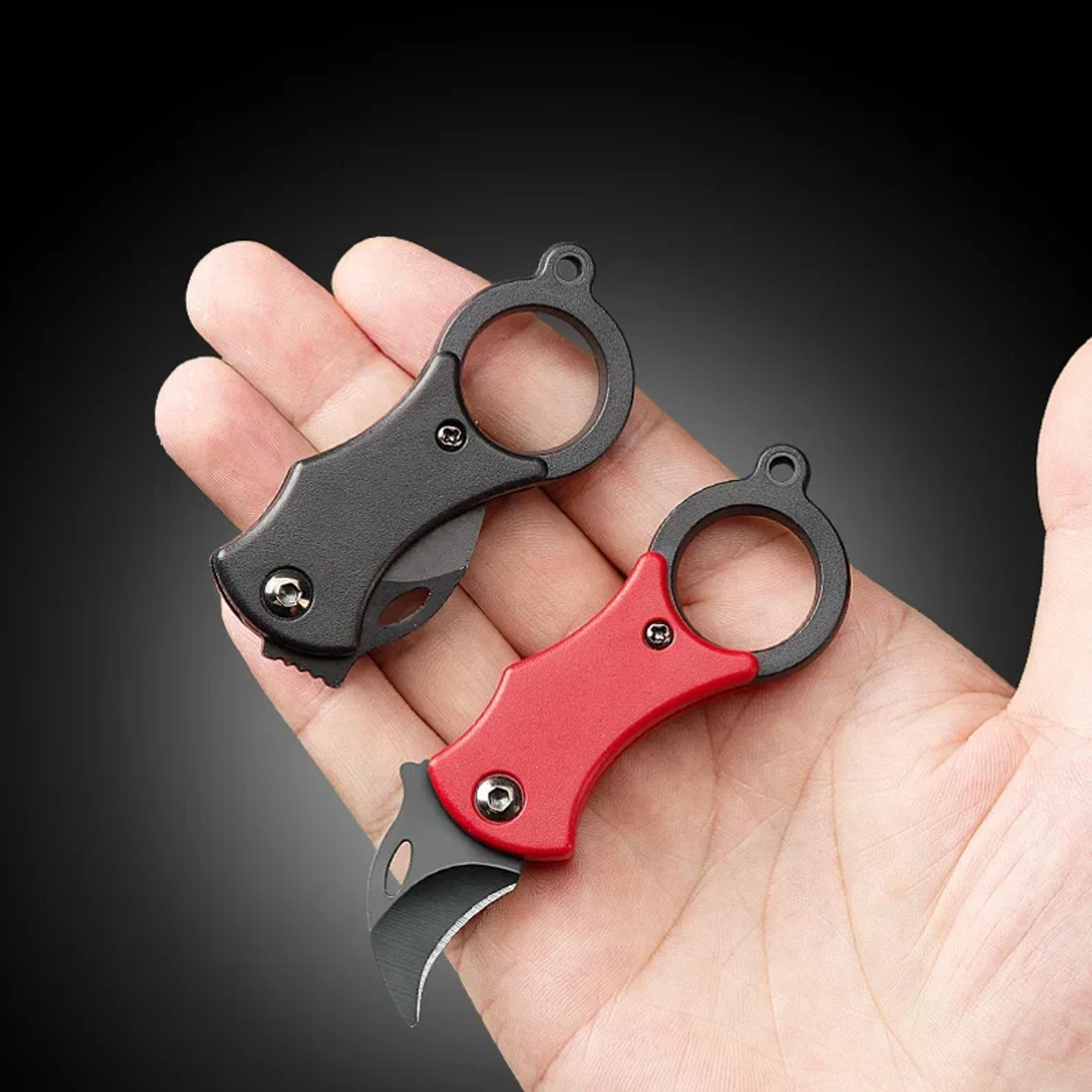 mini folding pocket knife portable outdoor gear with keychain, ideal for camping & food prep