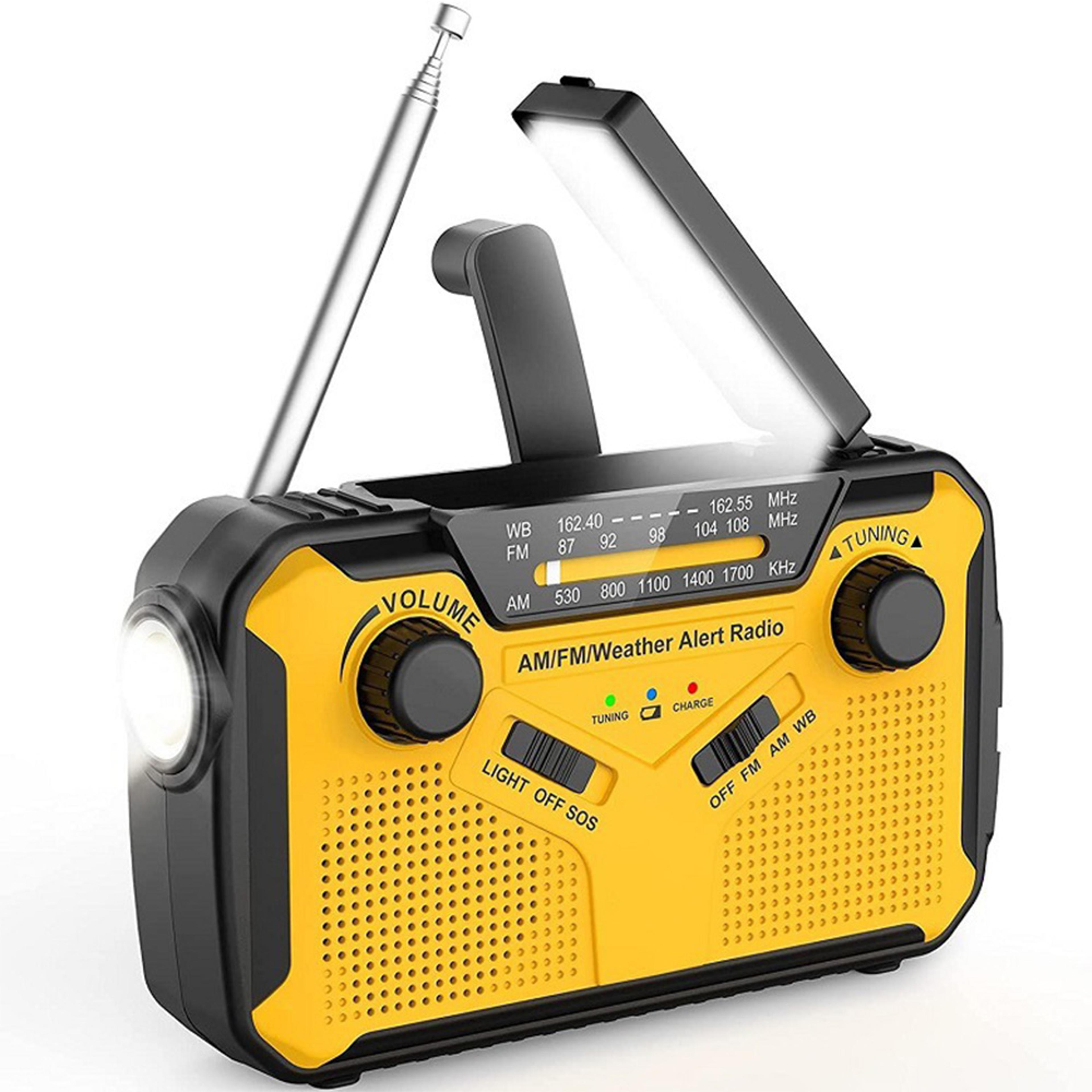 stormready hand crank emergency radio with flashlight and power bank