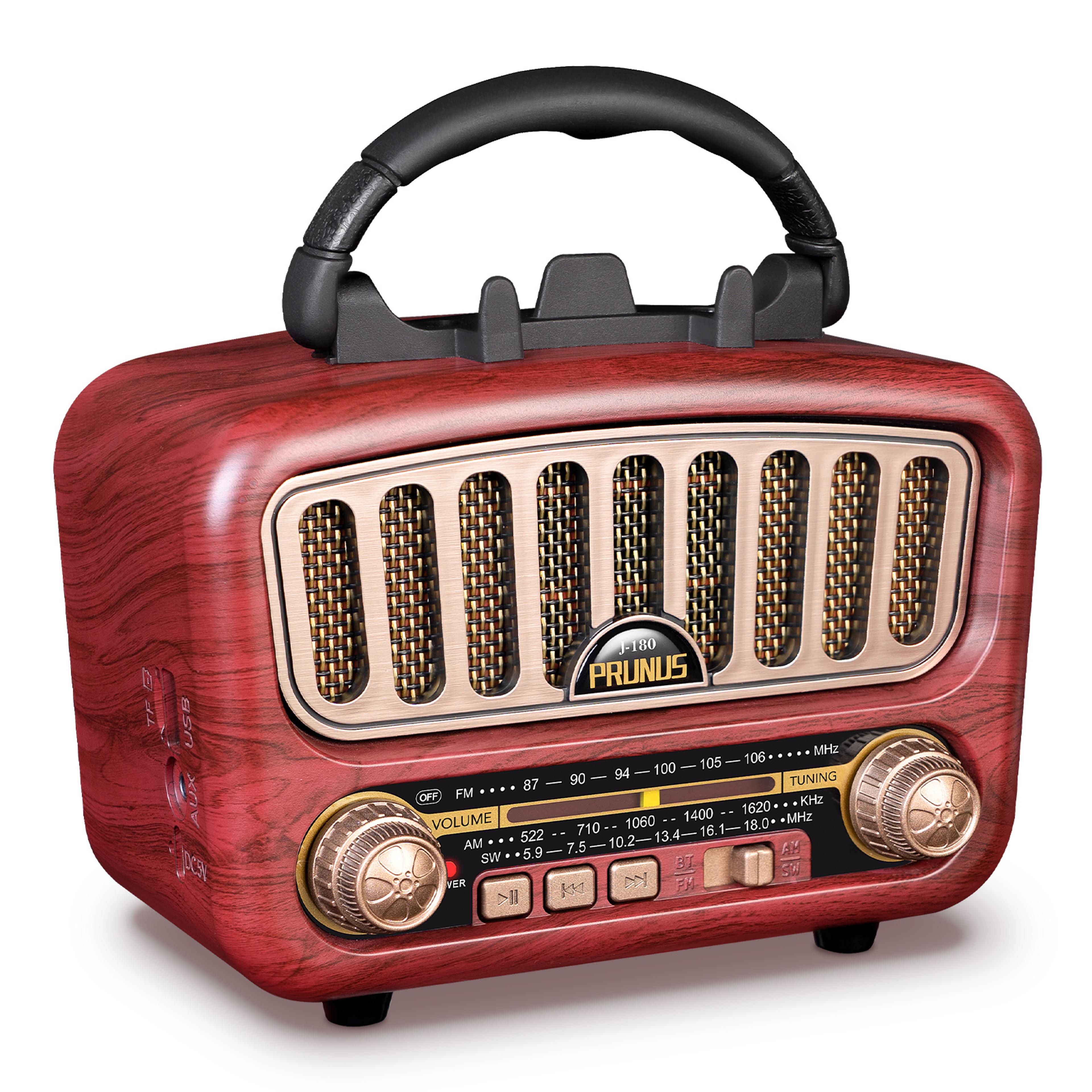retro bluetooth radio speaker with am fm sw and rechargeable usb music player