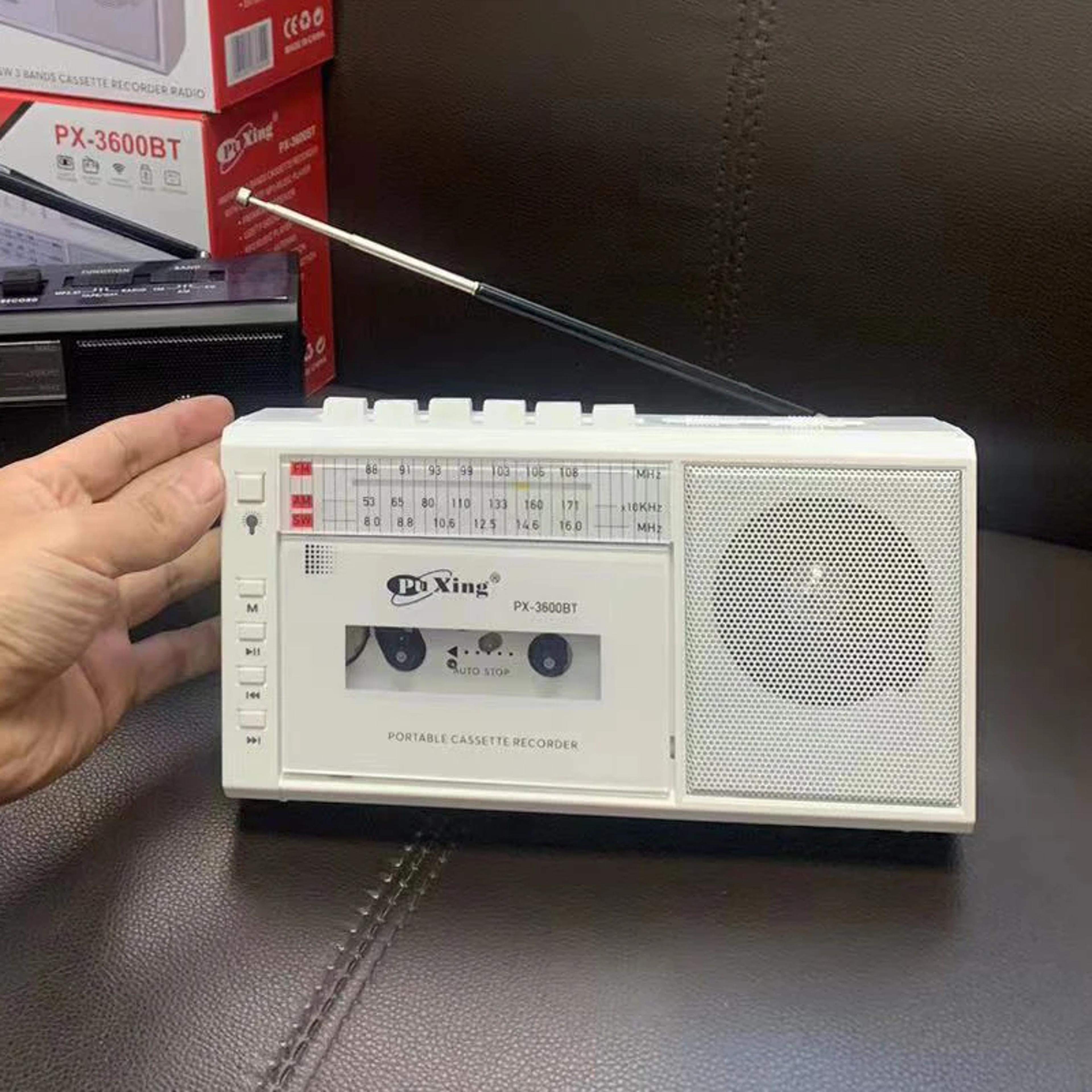 retro cassette player with bluetooth, am fm sw radio and usb portable boombox