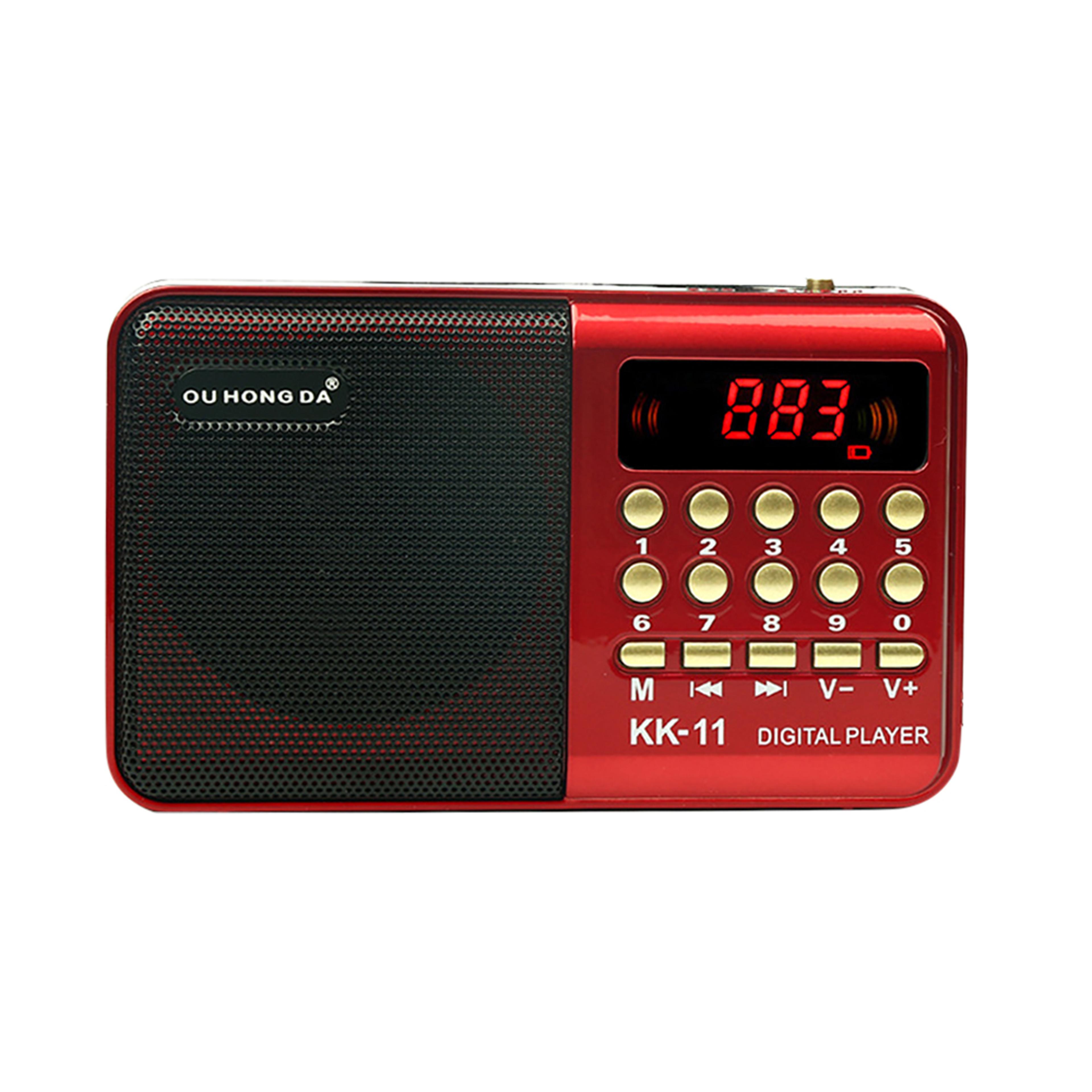 mini portable digital radio handheld rechargeable player & usb music speaker