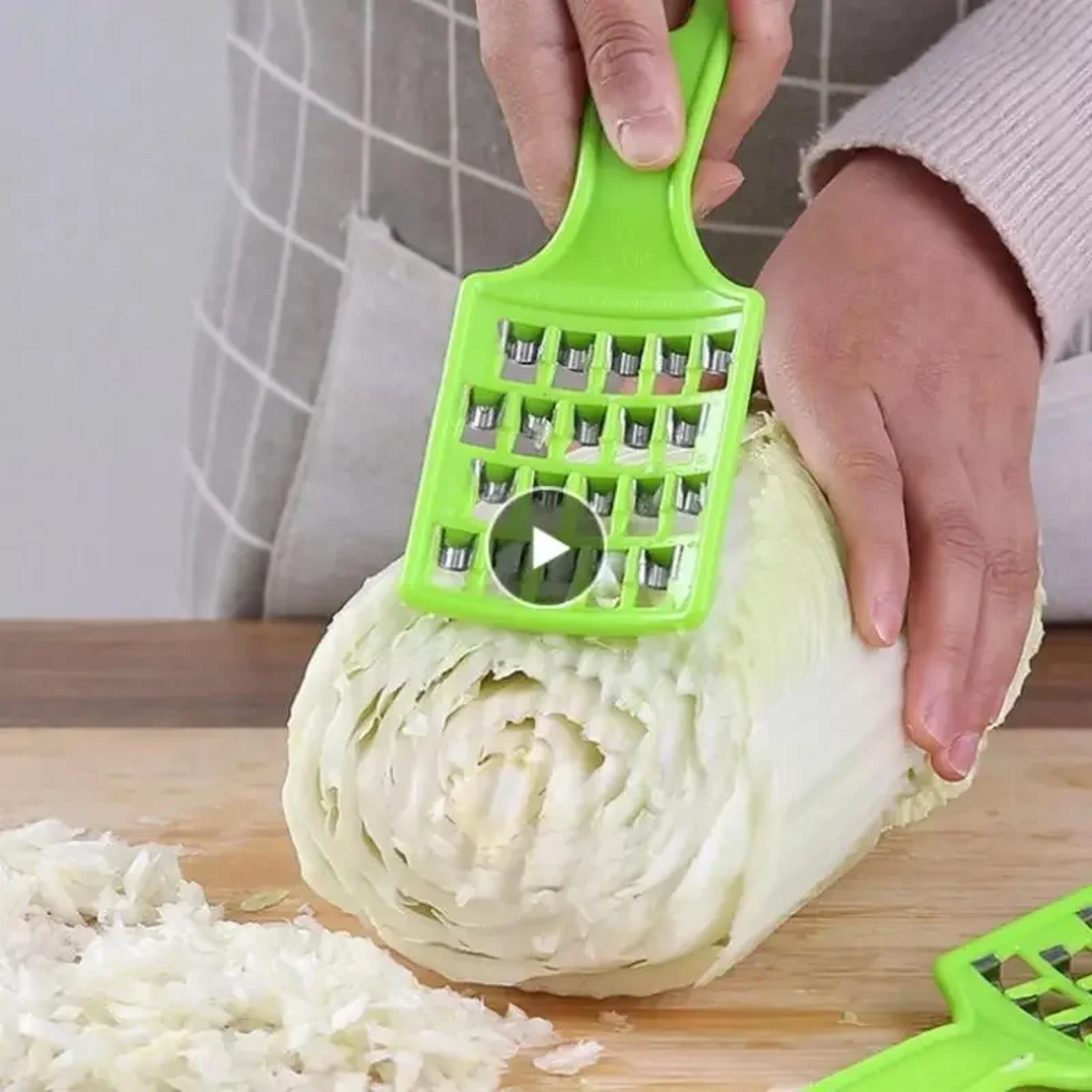 stainless steel cabbage slicer and vegetable peeler for fast salad prep