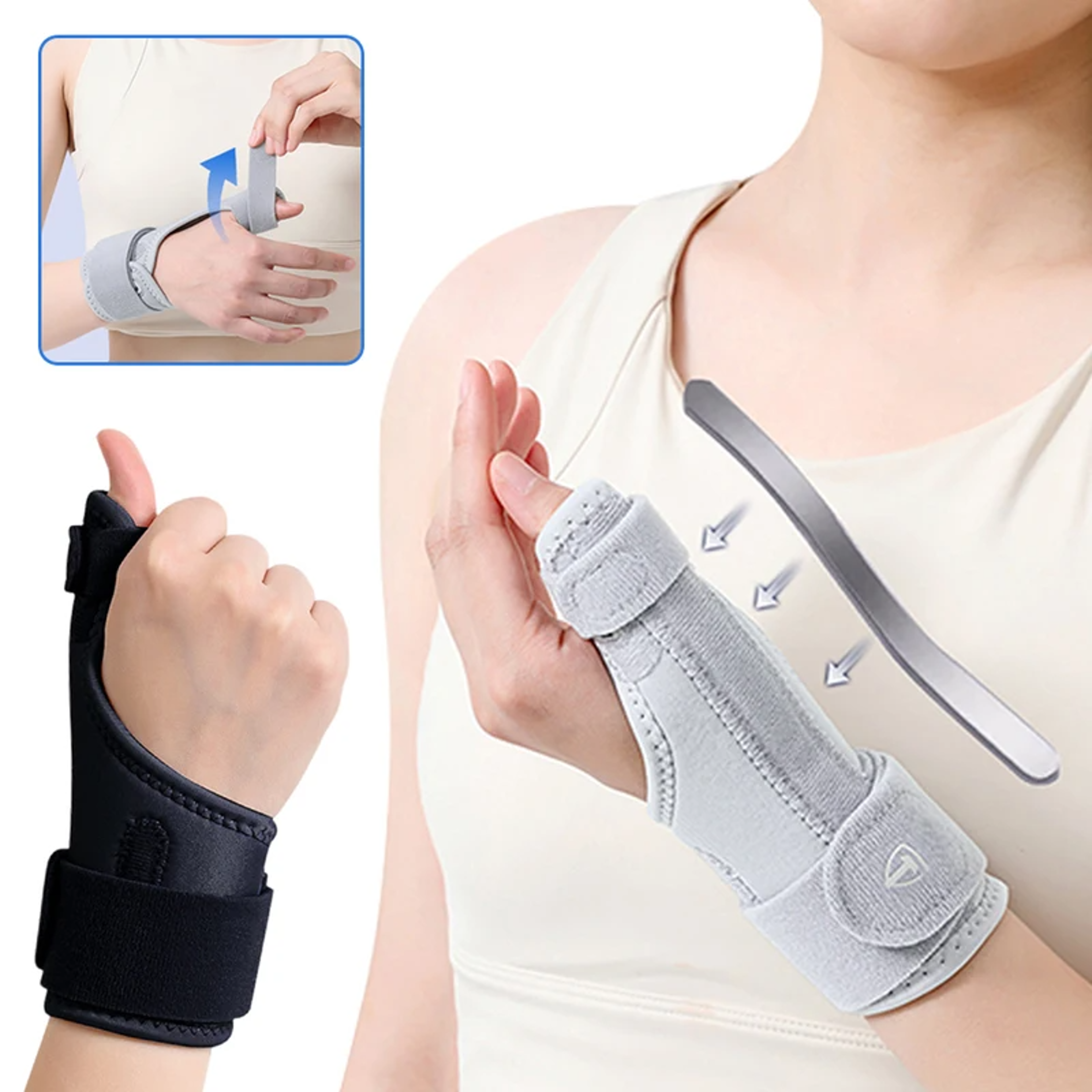 carpal tunnel wrist brace with splint for arthritis tendonitis and night support