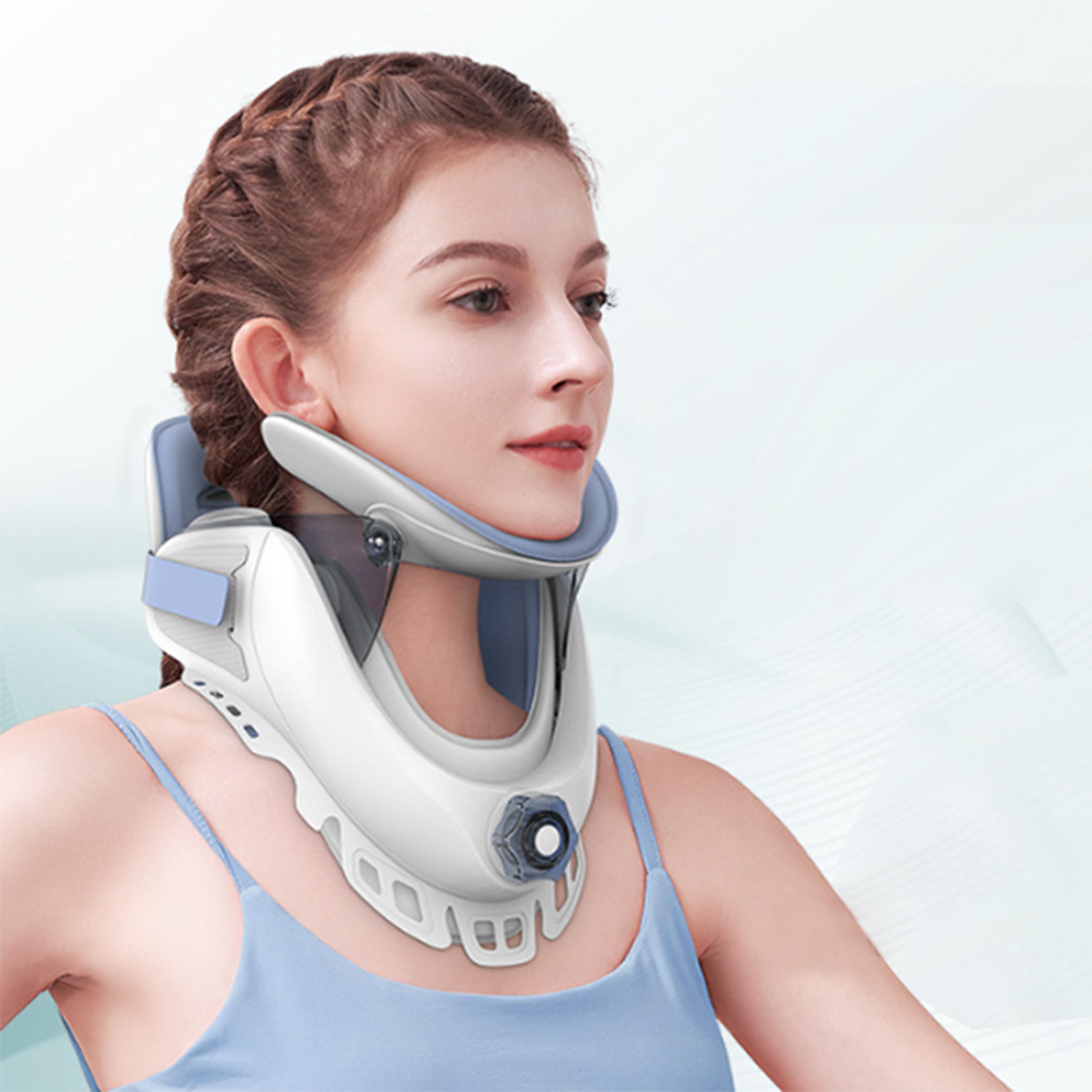 cervical neck traction device for neck pain relief and adjustable support