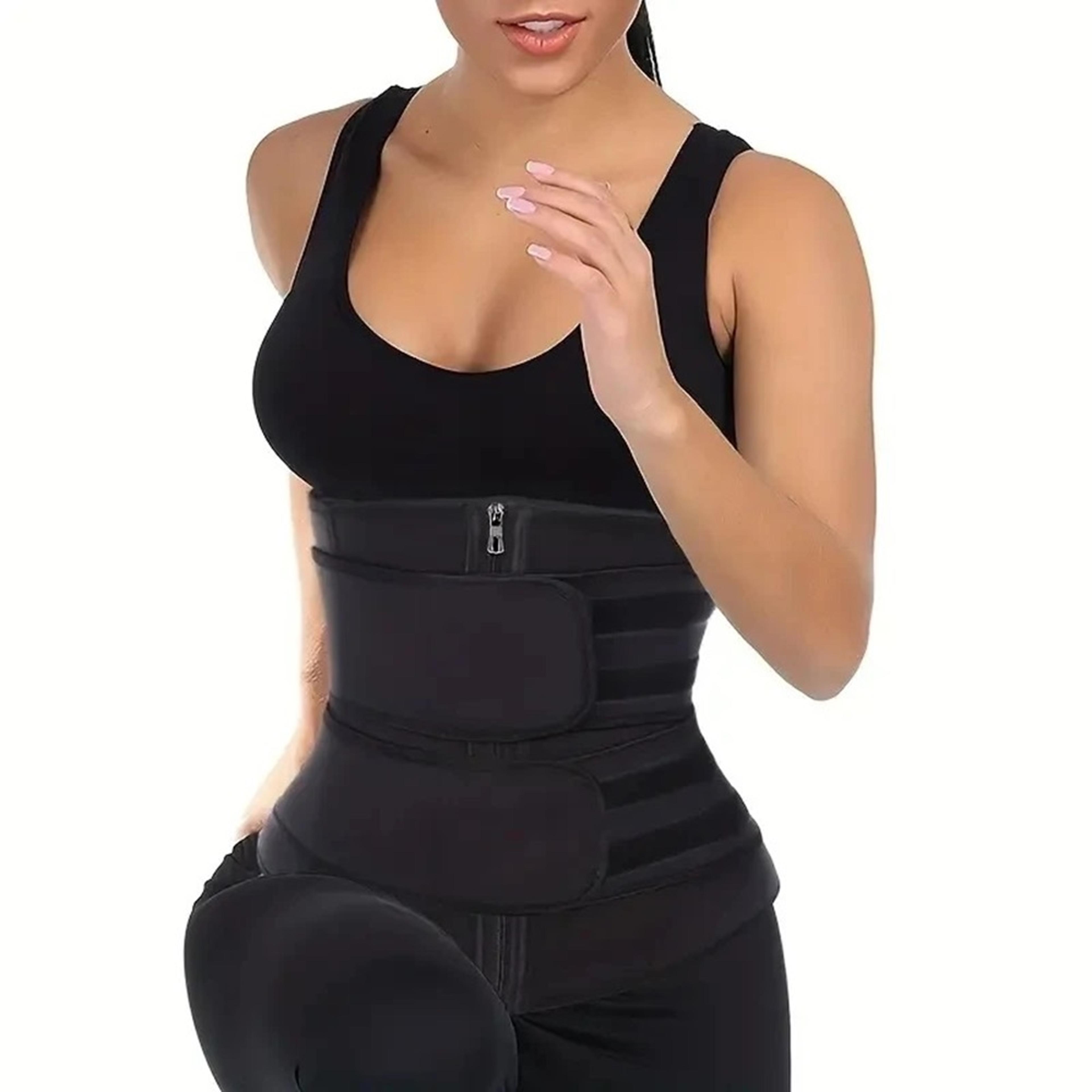 waist trainer & body shaper slimming belt for fat burning and weight loss