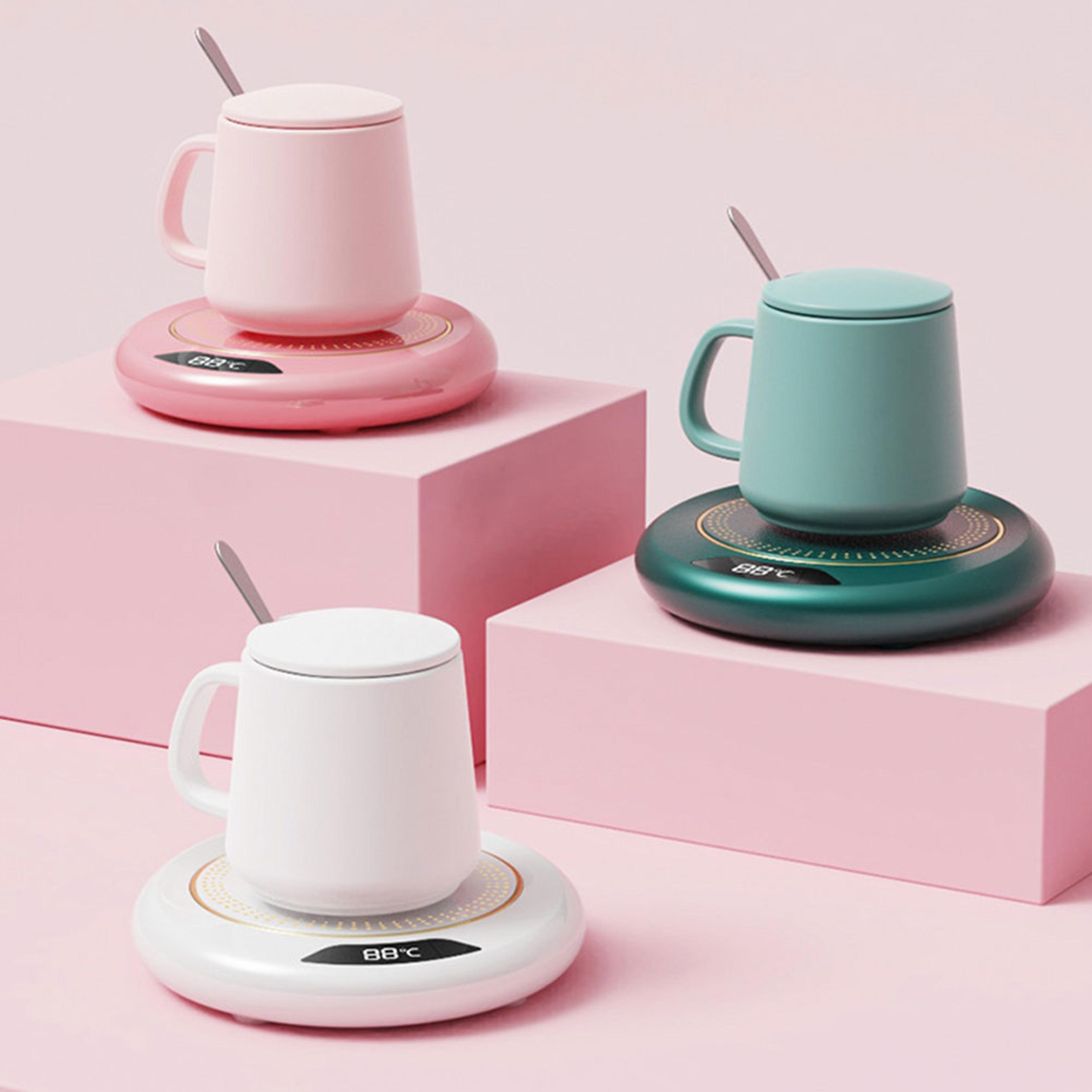usb coffee mug warmer with temperature settings electric beverage warmer plate for hot coffee, tea, and milk