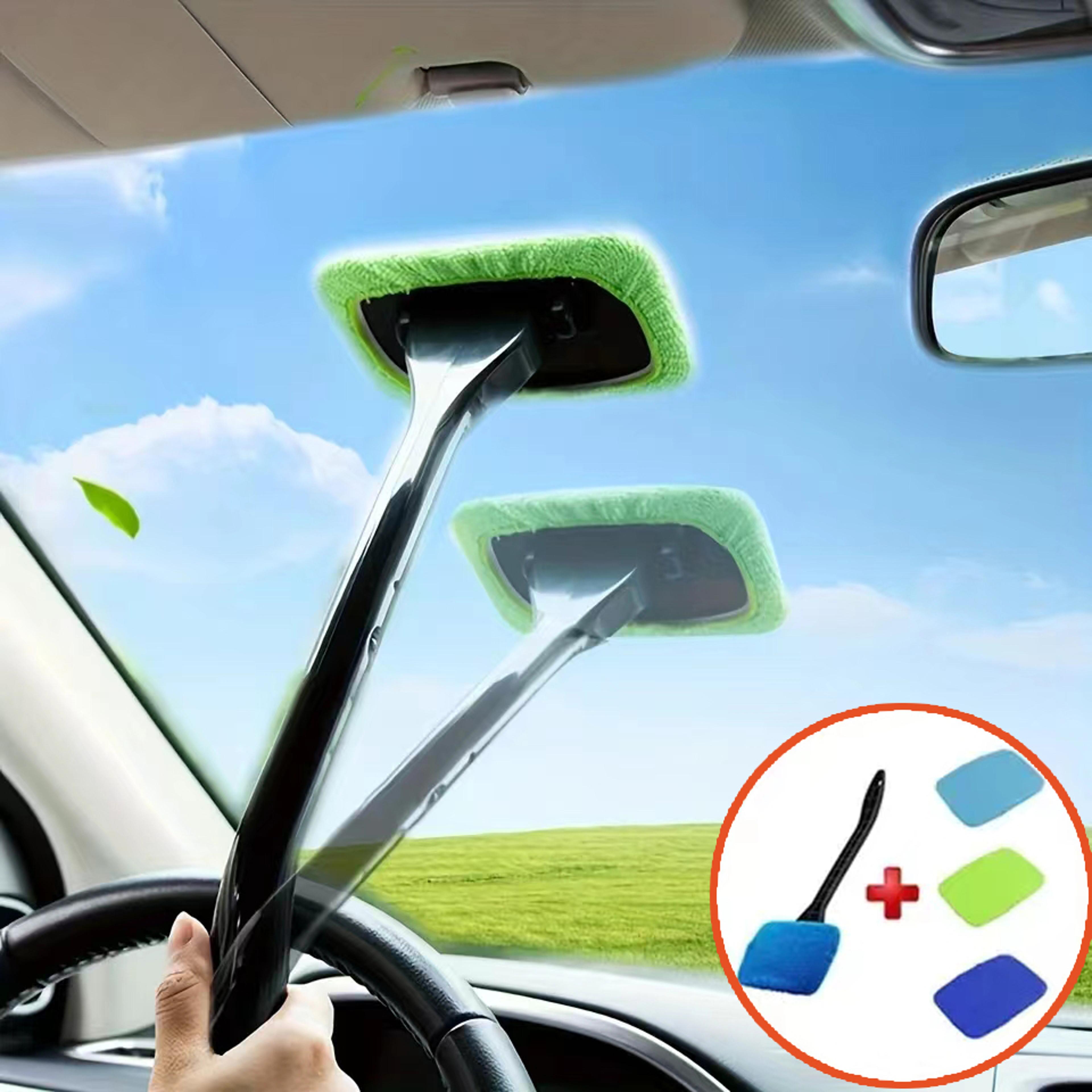 car window cleaner brush kit auto windshield interior glass wiper with long handle for easy cleaning