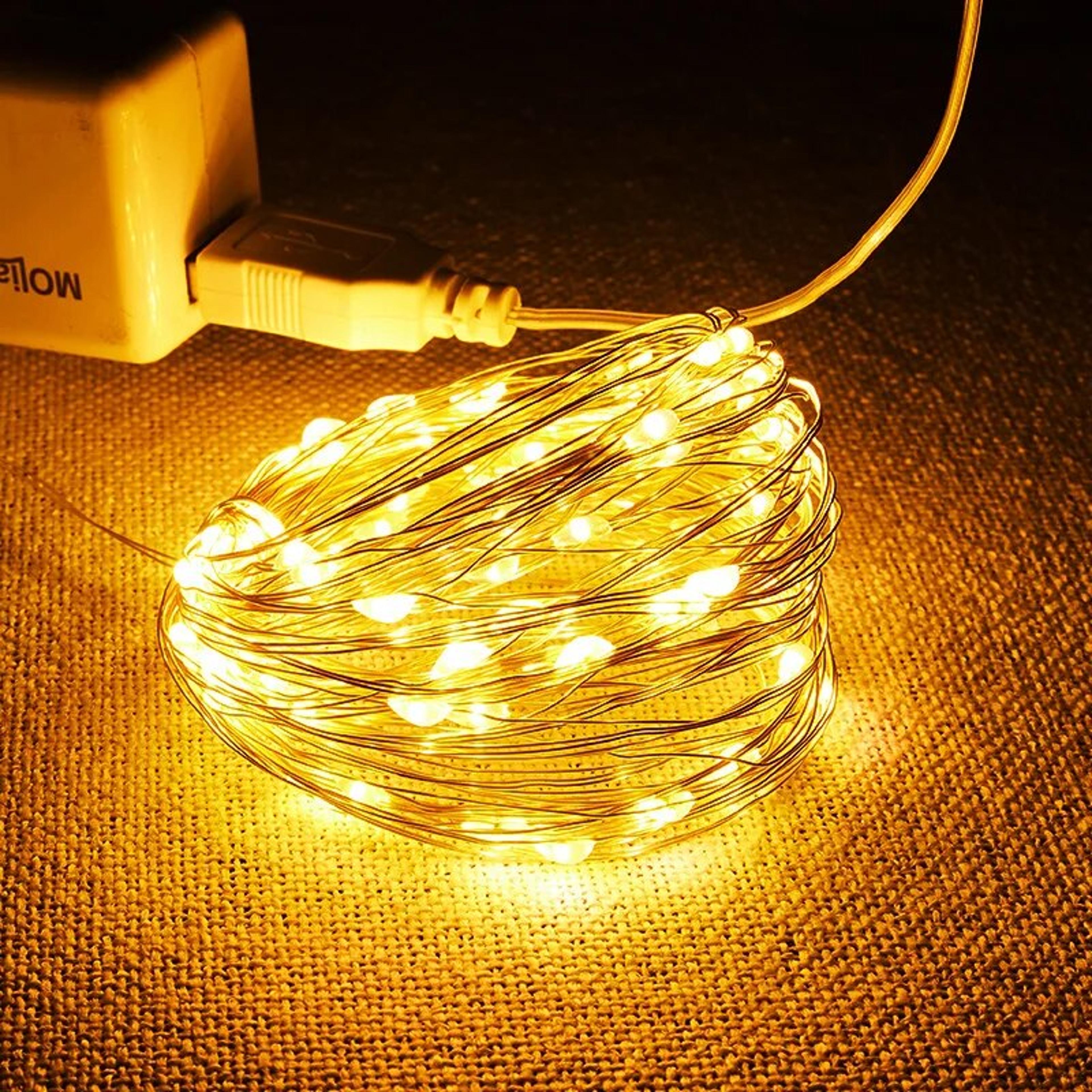 led string lights silver wire fairy lights waterproof garland lights for christmas, wedding.