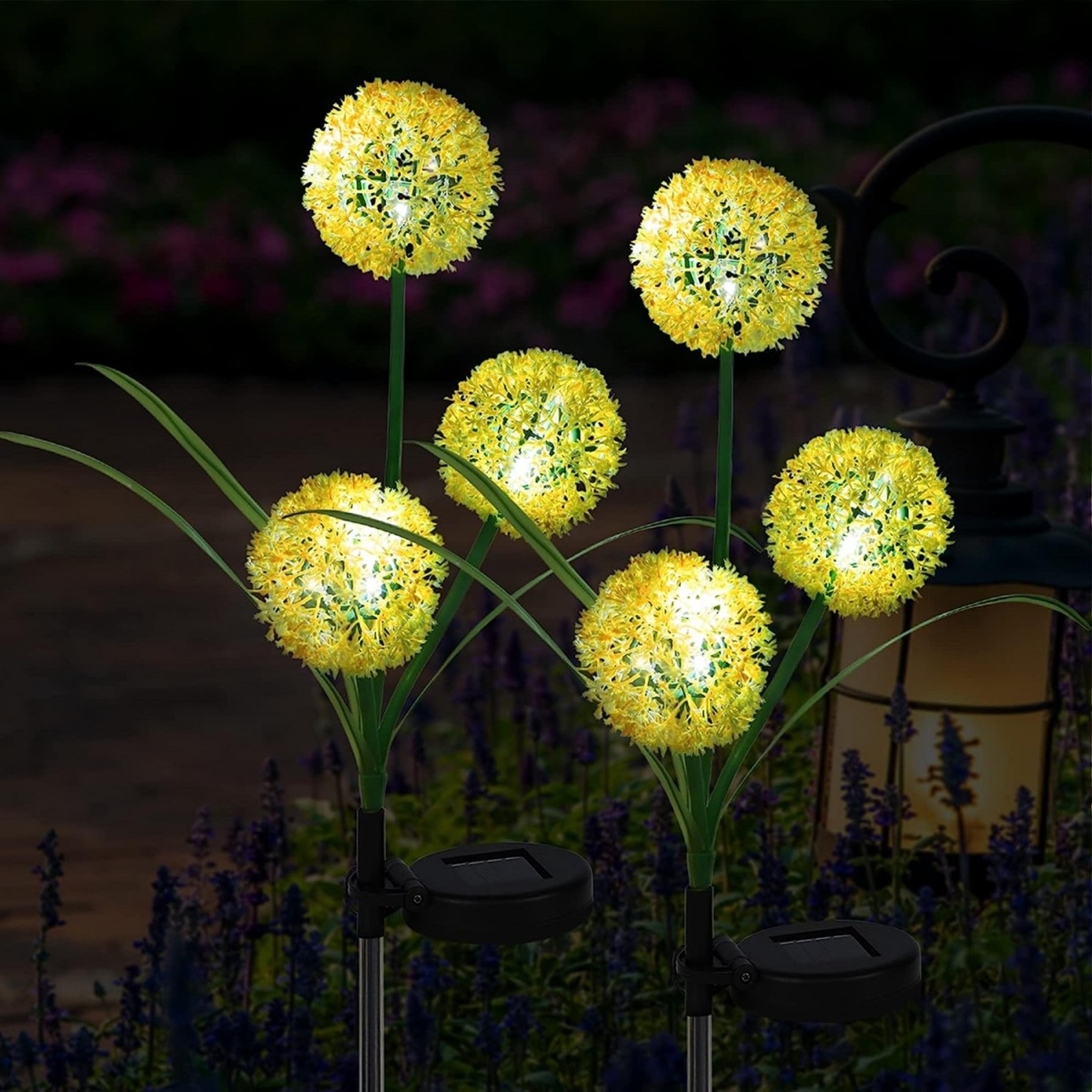 solar led dandelion outdoor ground mounted light perfect for courtyards, gardens, and landscape decor