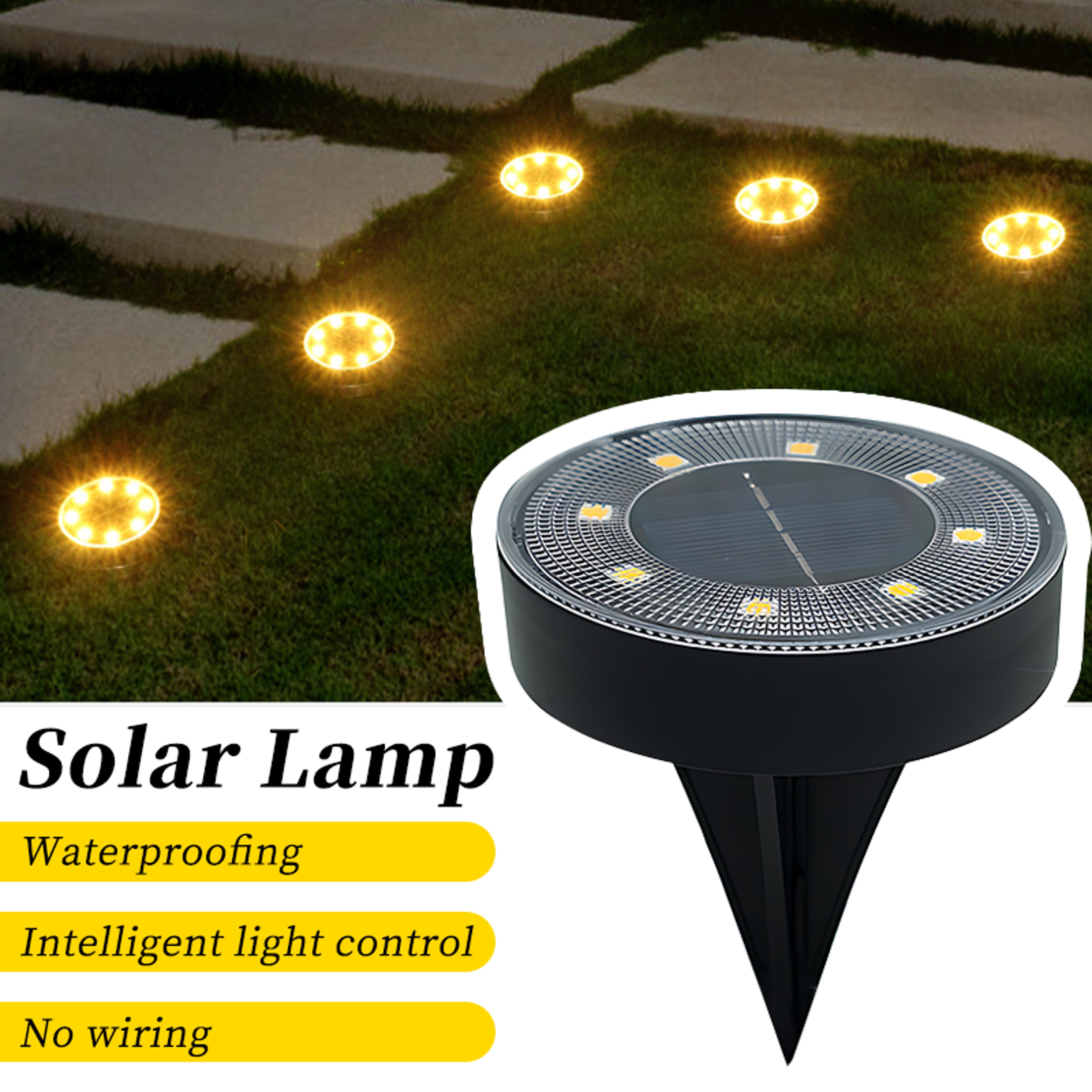 led outdoor solar pathway lights waterproof solar garden deck lights for yard, driveway, lawn, and patio decoration
