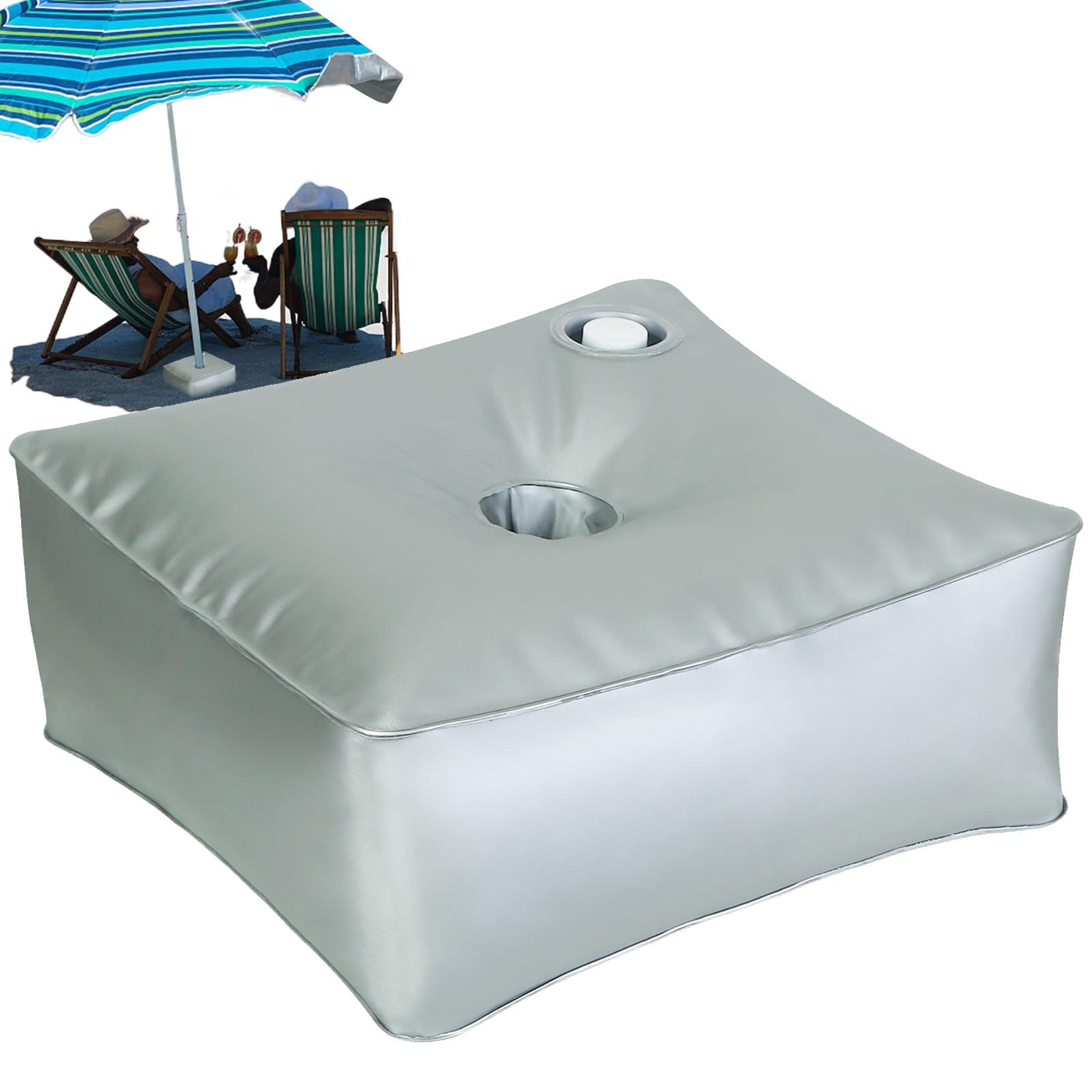 heavy duty umbrella base weight water bag for patio umbrellas large capacity, thickened silver design