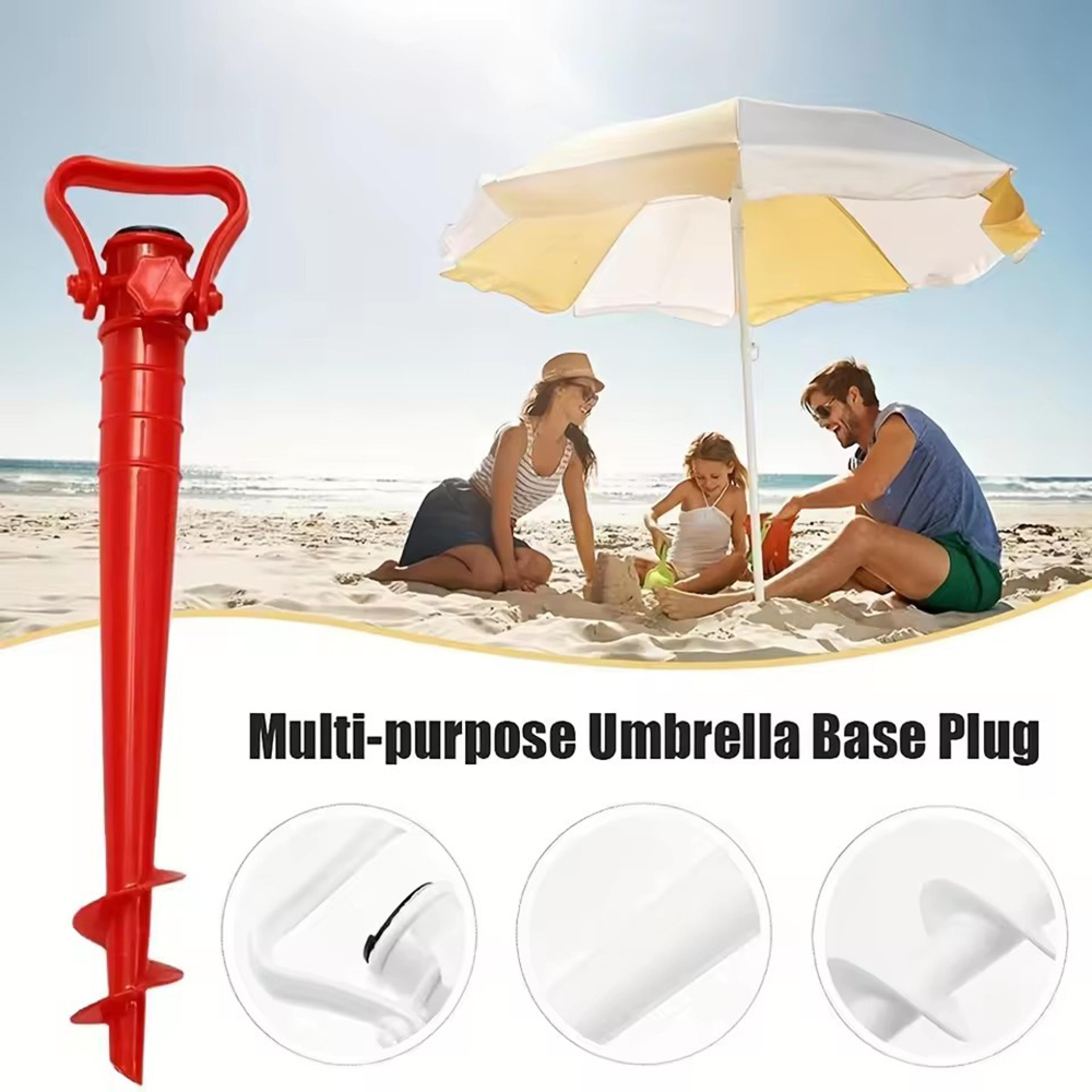 beach umbrella anchor spiral screws secure your umbrella with ease on sand, grass, and terraces
