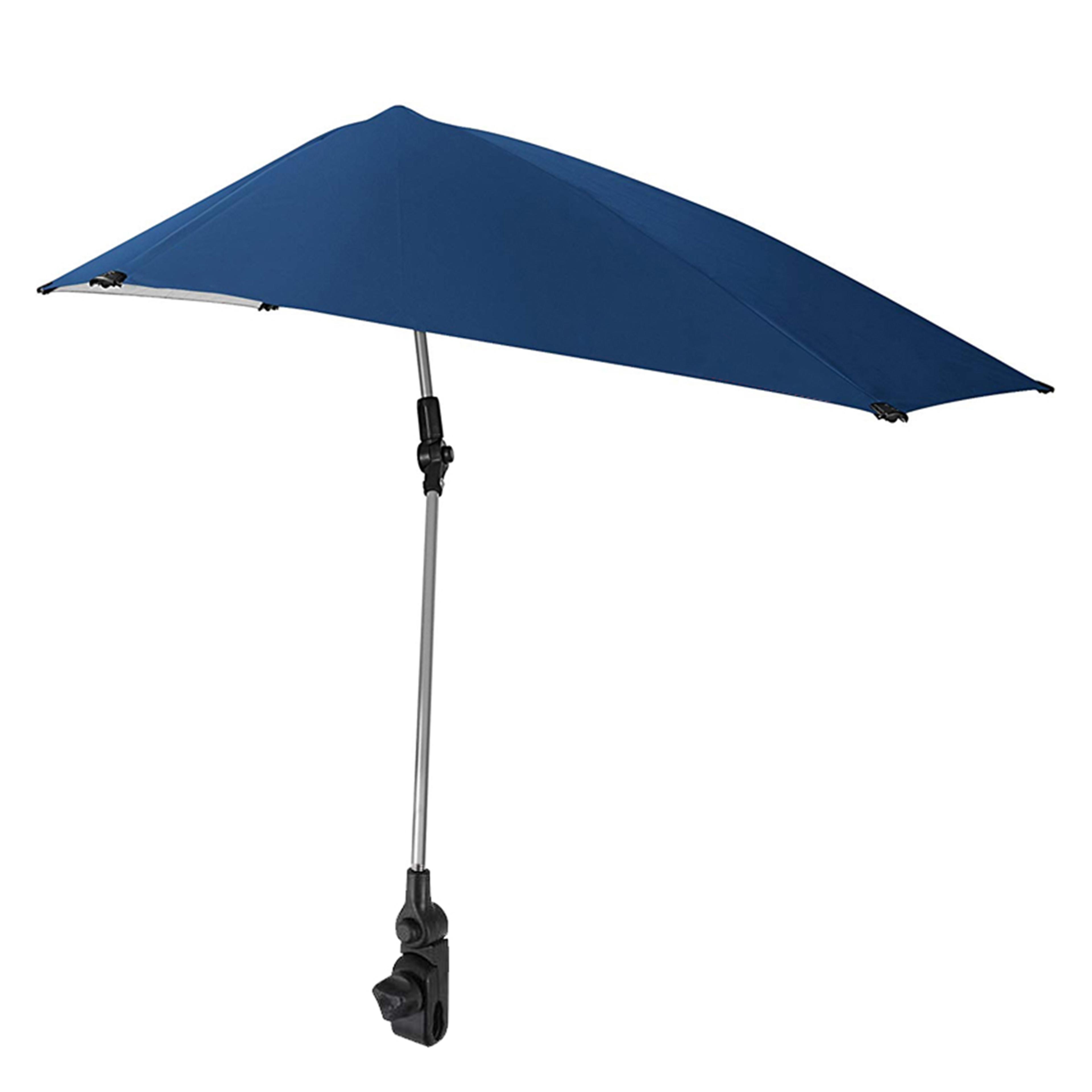 adjustable clamp-on umbrella for beach chair, stroller, & wheelchair multi-functional shade solution