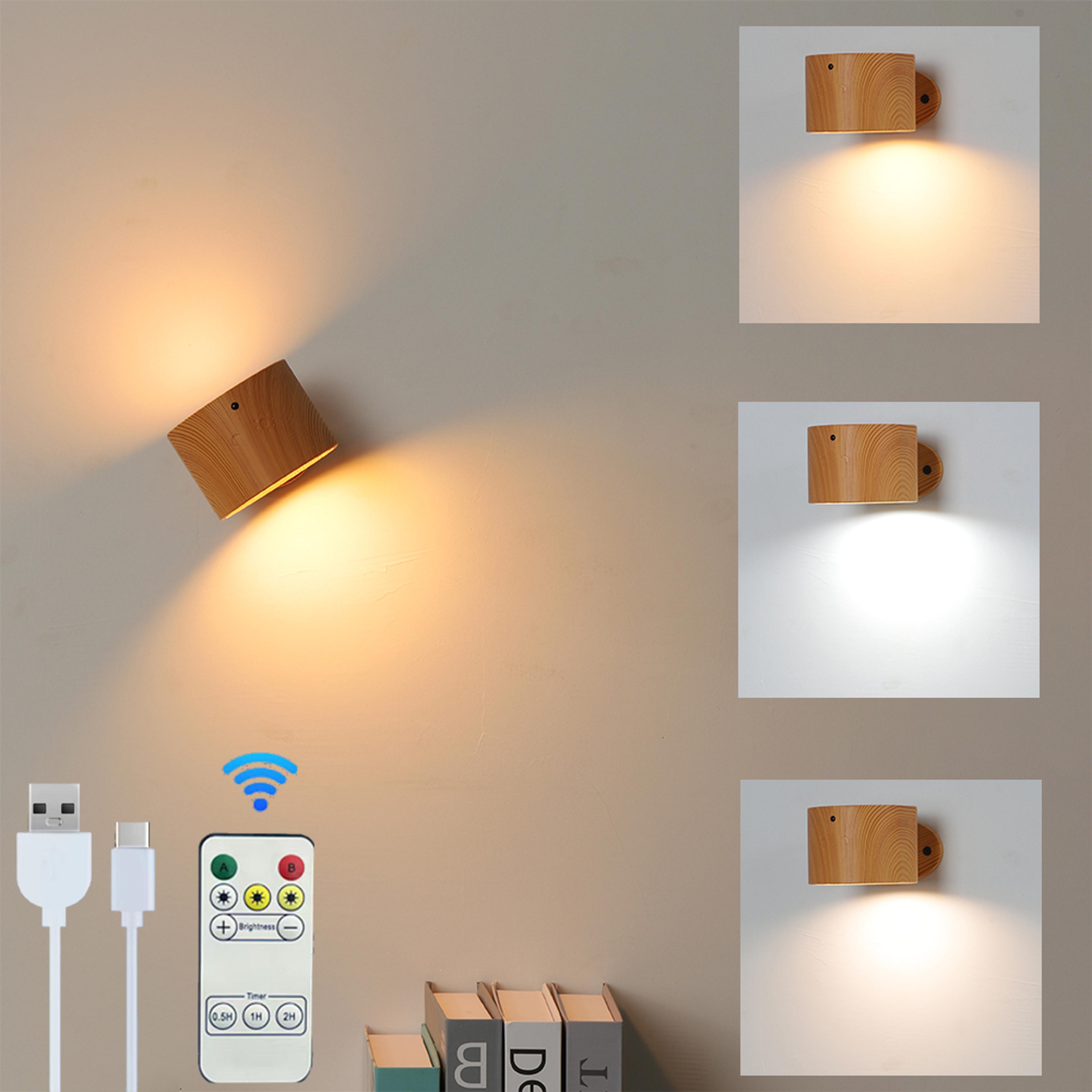 led wall lamp rechargeable wireless wall sconce with remote touch control