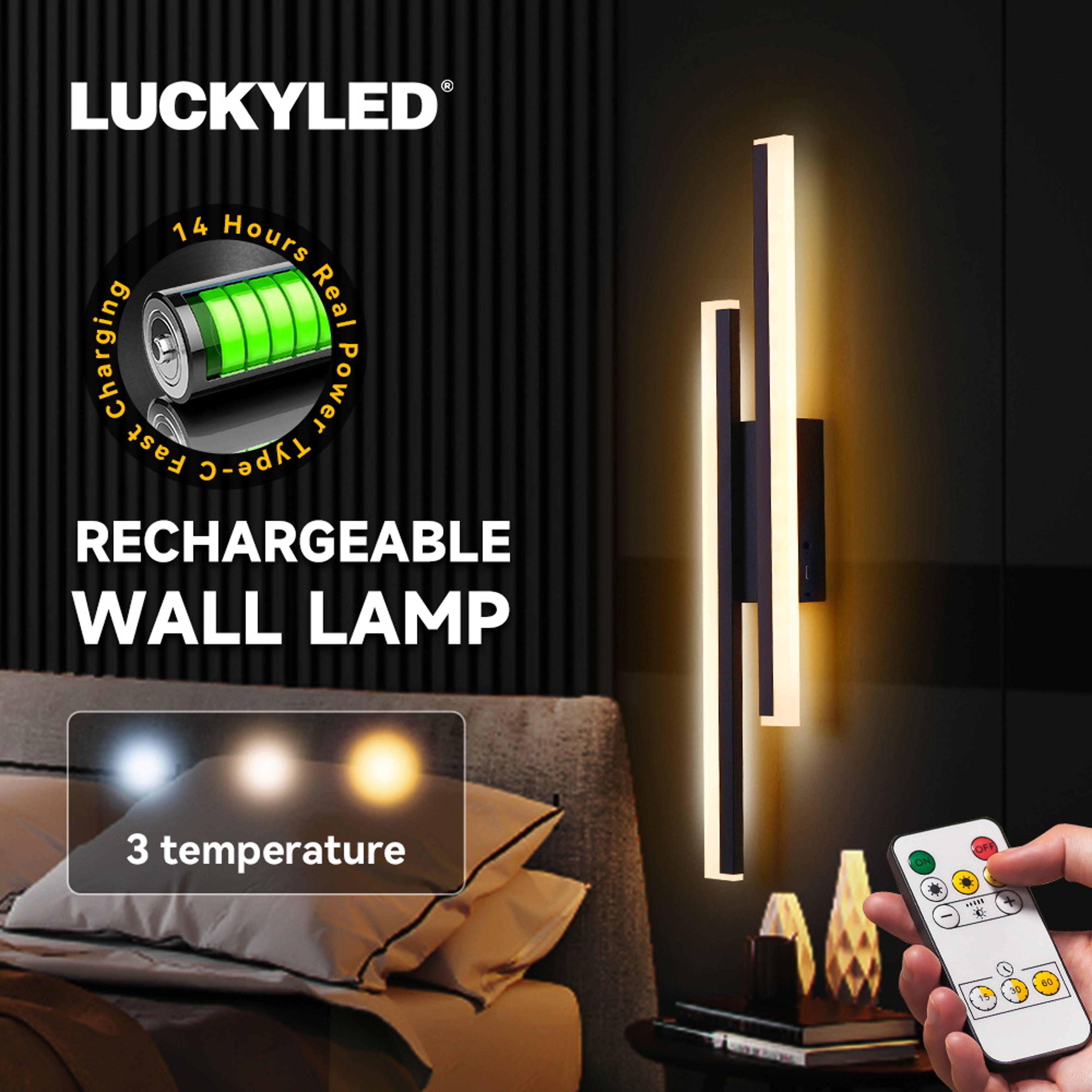 wireless wall sconce set of rechargeable magnetic dimmable led wall lights